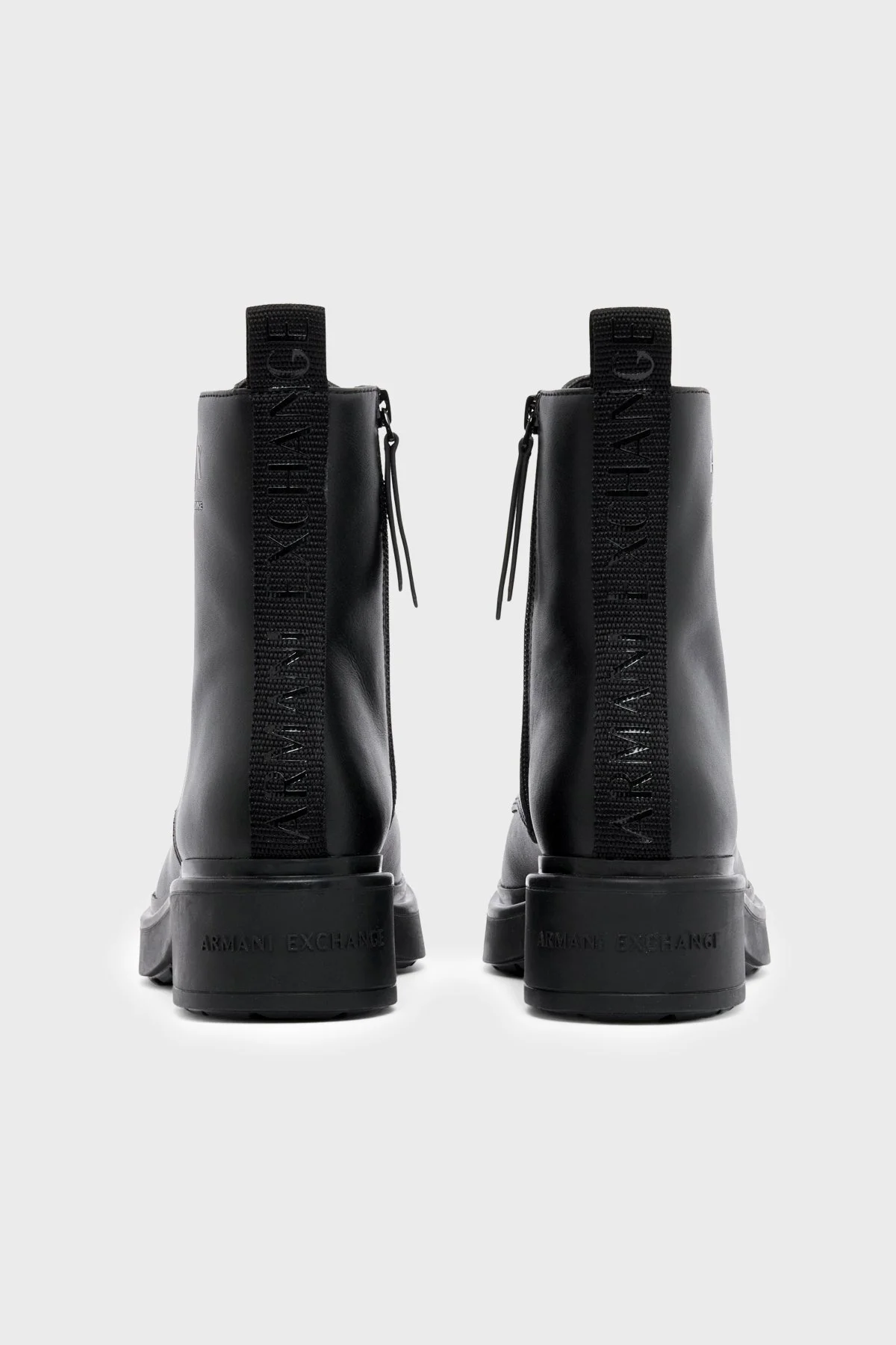 Armani Exchange Logolu Deri Kadın Bot XW003090 AF11912 MZ715 Siyah - 3