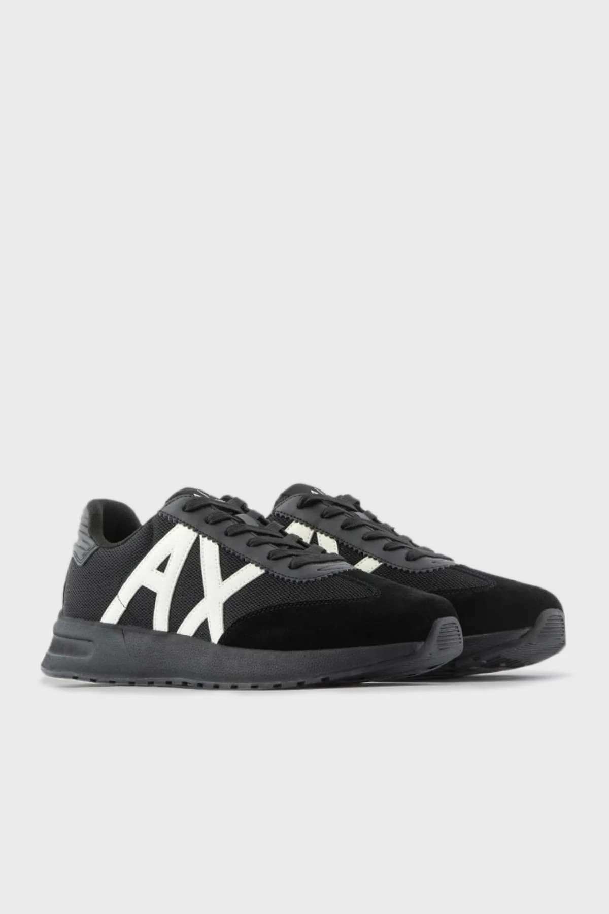 Armani Exchange Logolu Deri Sneaker Erkek Ayakkabı XUX071 XV527 M217 SİYAH - 4
