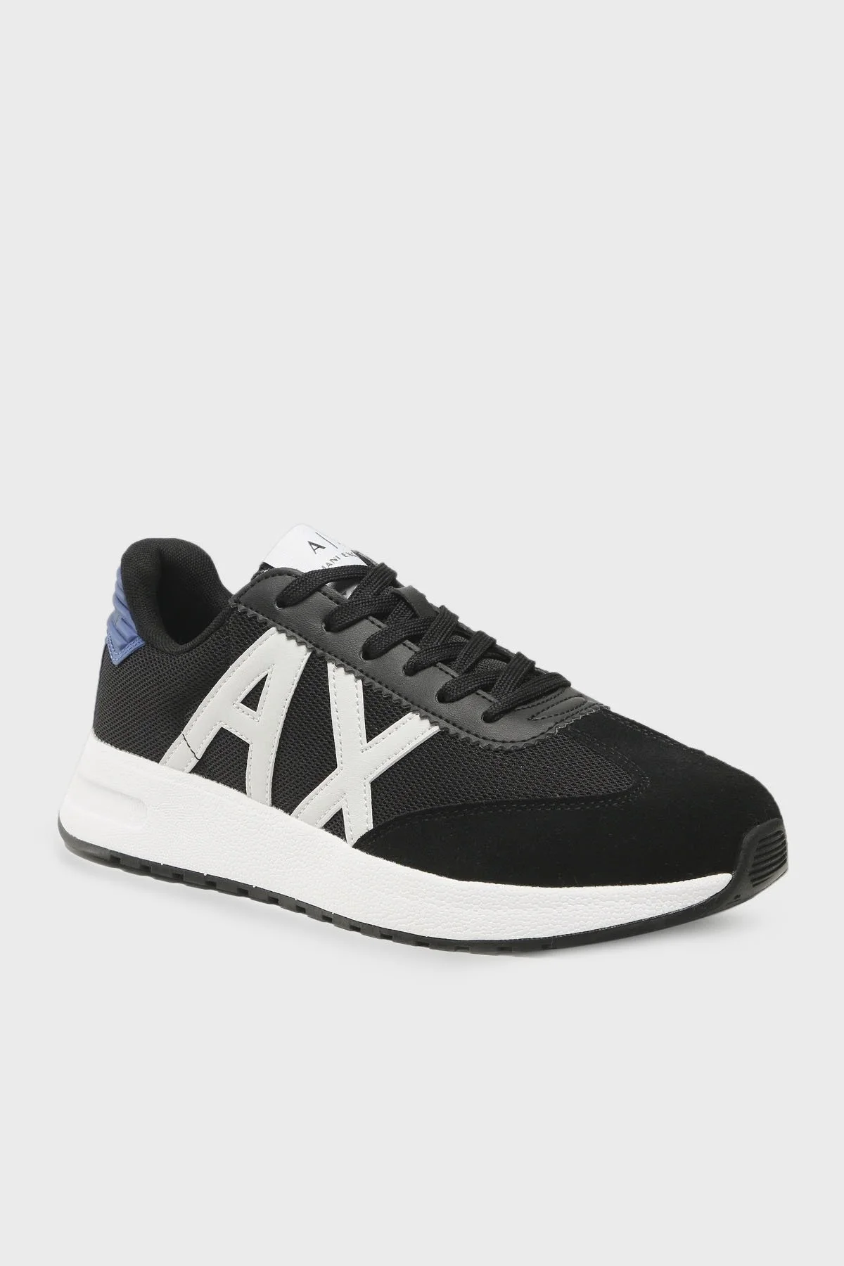 Armani Exchange Logolu Deri Sneaker Erkek Ayakkabı XUX071 XV527 S281 BEYAZ-GRİ - 3