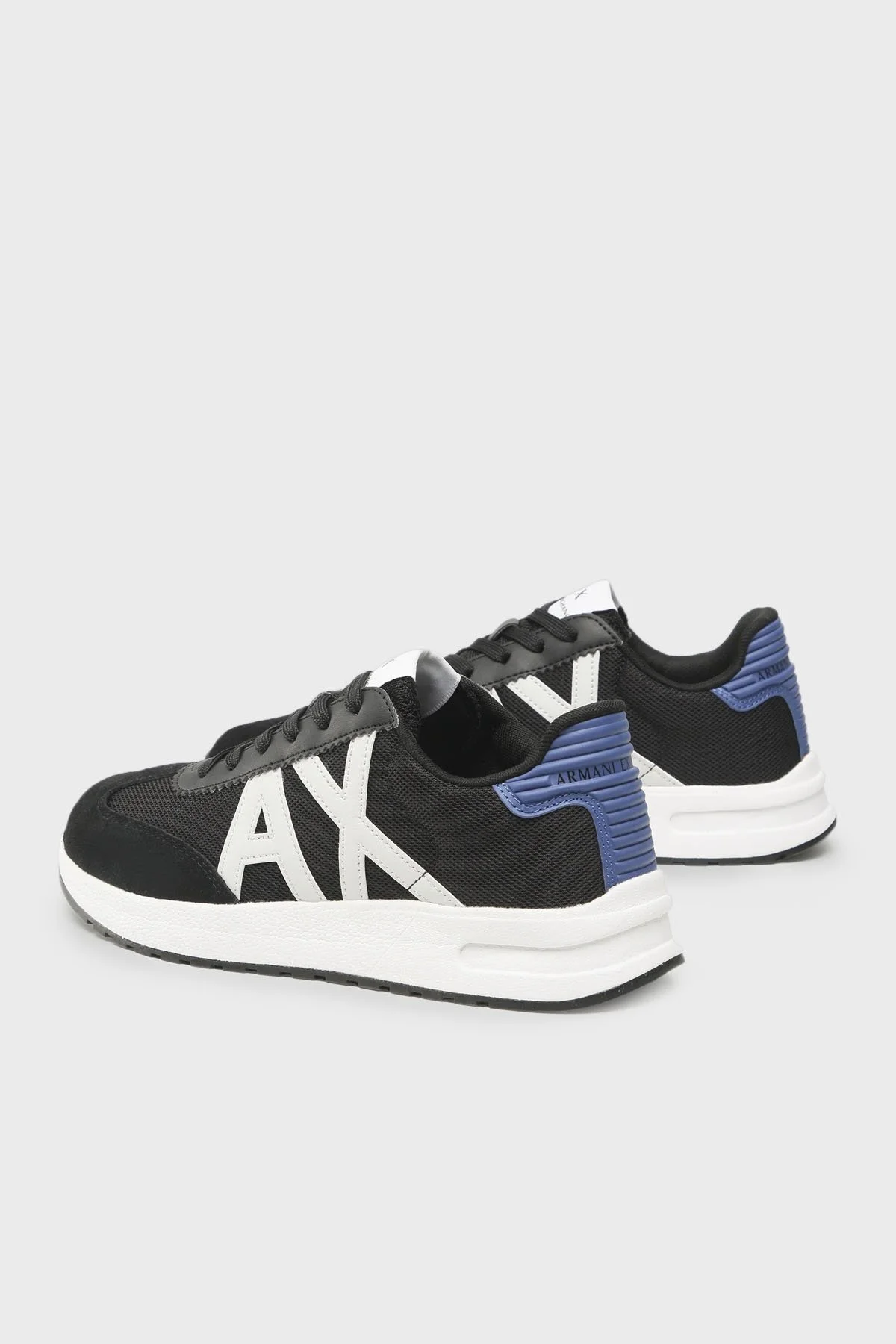 Armani Exchange Logolu Deri Sneaker Erkek Ayakkabı XUX071 XV527 S281 BEYAZ-GRİ - 4