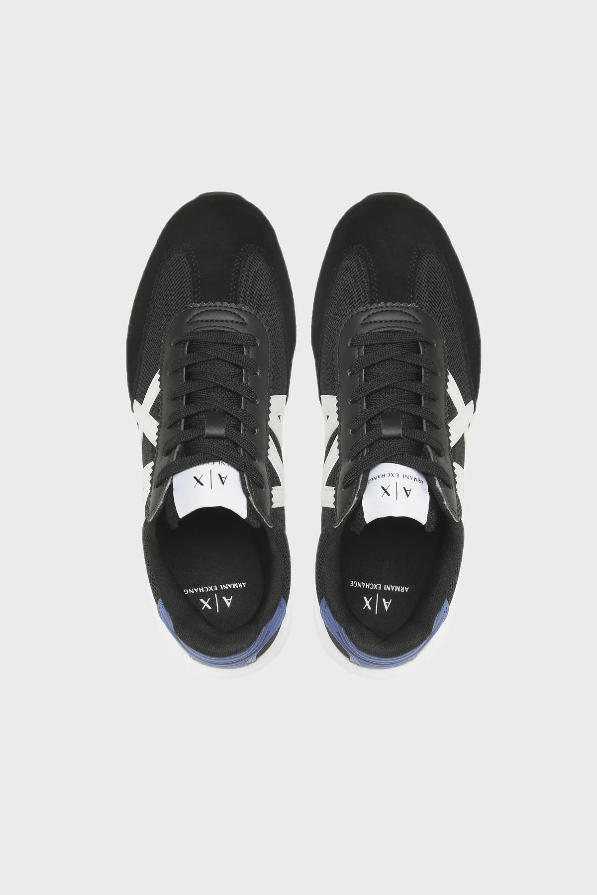 Armani Exchange Logolu Deri Sneaker Erkek Ayakkabı XUX071 XV527 S281 BEYAZ-GRİ - 5