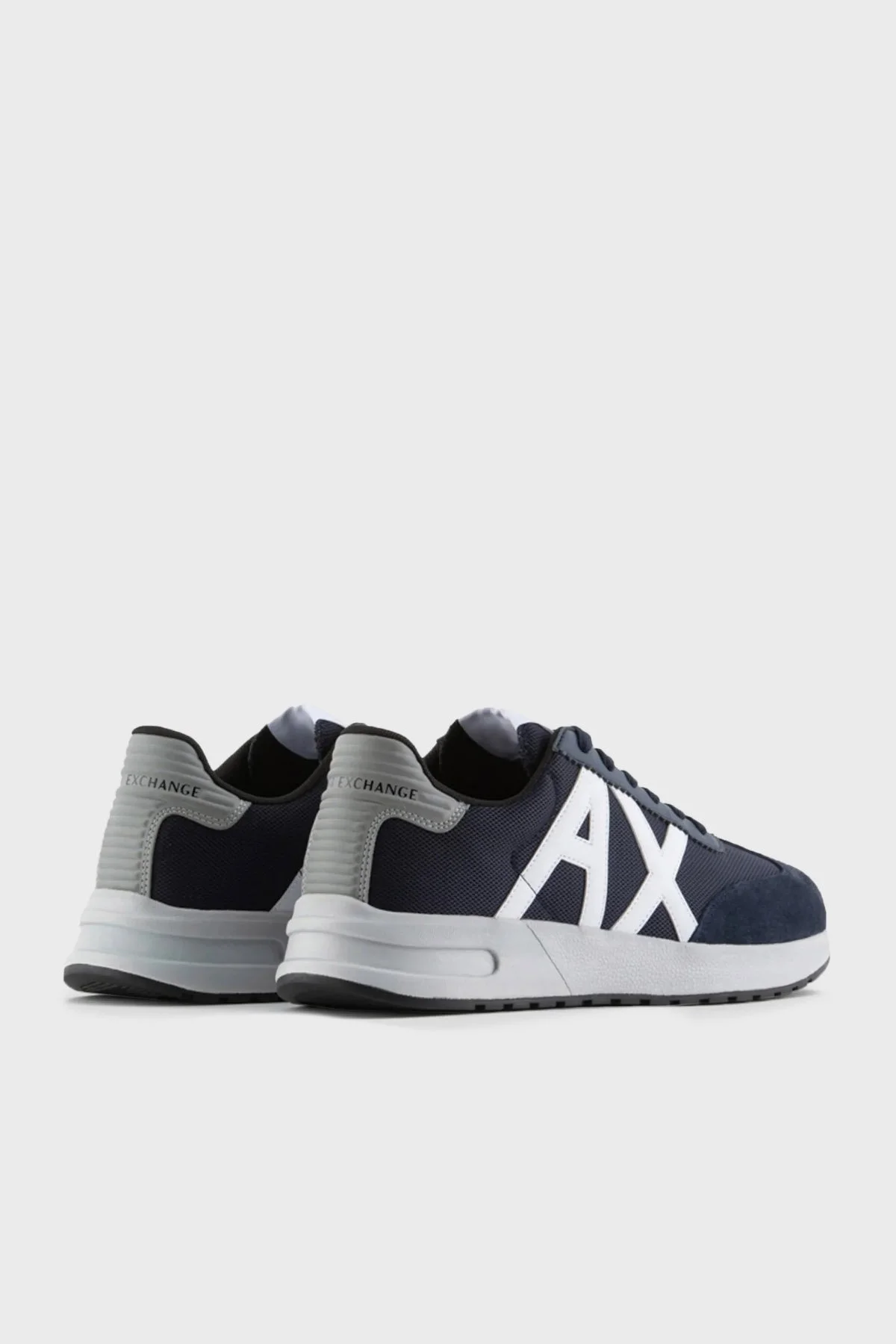 Armani Exchange Logolu Deri Sneaker Erkek Ayakkabı XUX071 XV527 S282 LACİVERT - 3