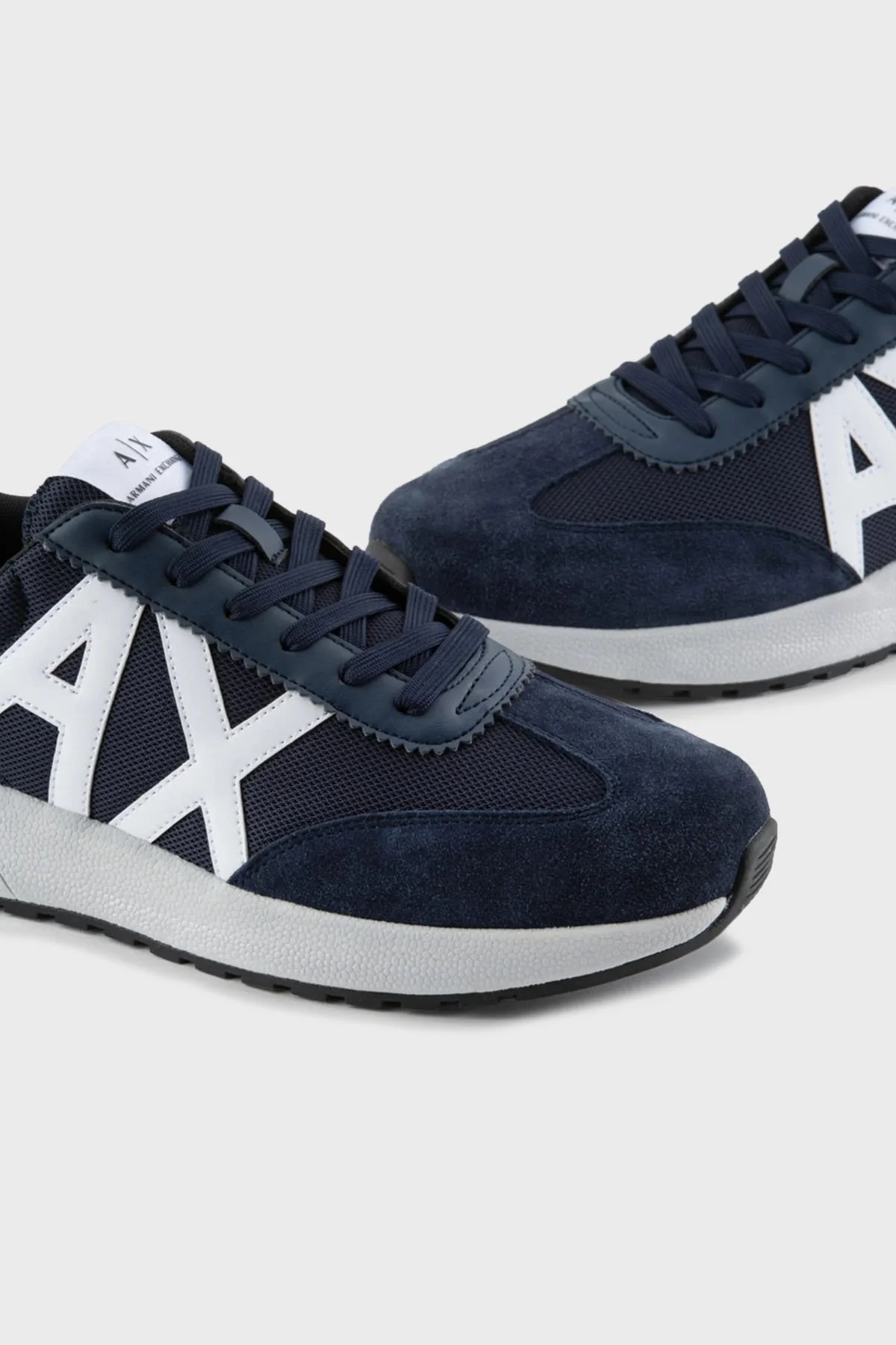 Armani Exchange Logolu Deri Sneaker Erkek Ayakkabı XUX071 XV527 S282 LACİVERT - 4