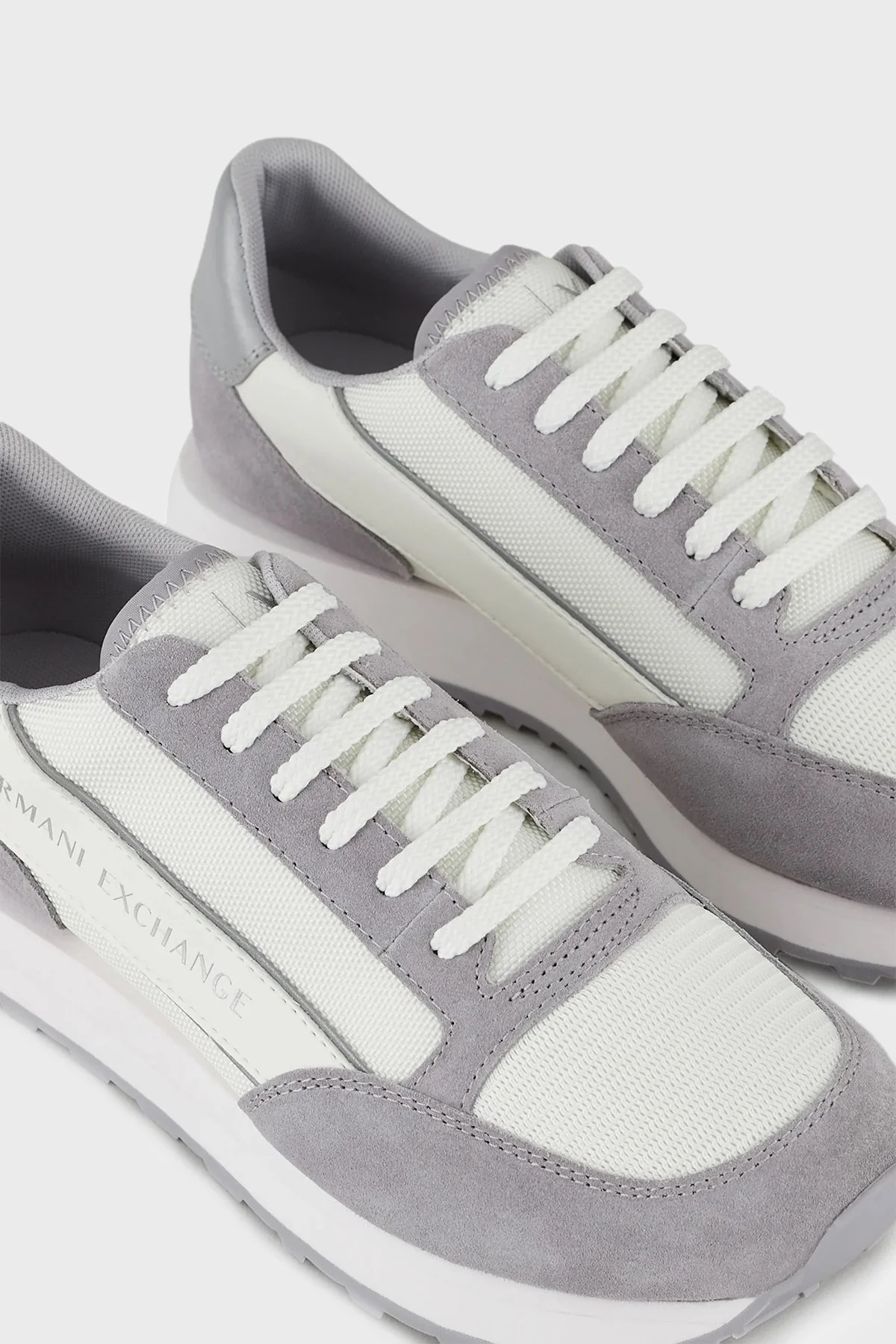 Armani Exchange Logolu Deri Sneaker Erkek Ayakkabı XUX083 XV263 A179 BEYAZ - 4