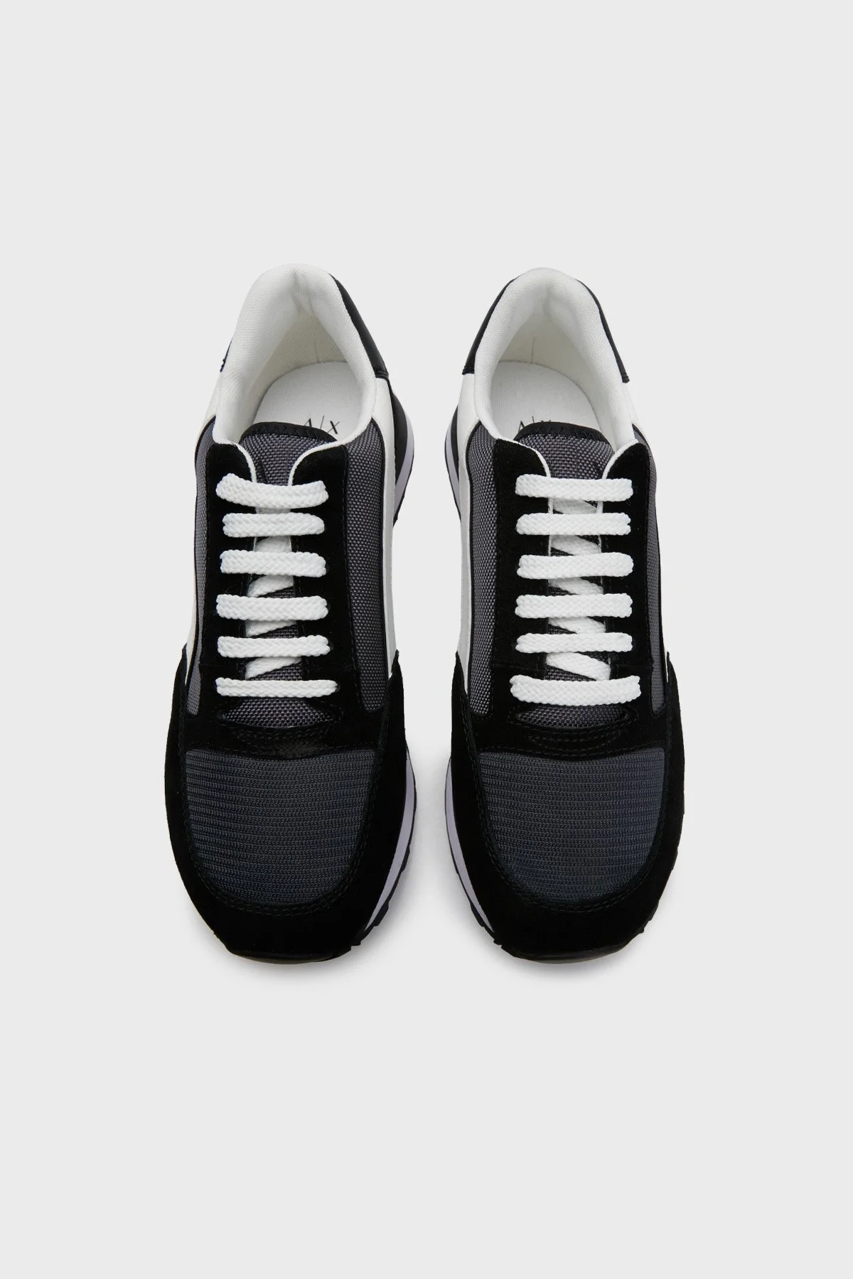 Armani Exchange Logolu Deri Sneaker Erkek Ayakkabı XUX083 XV263 S073 SİYAH-BEYAZ - 5