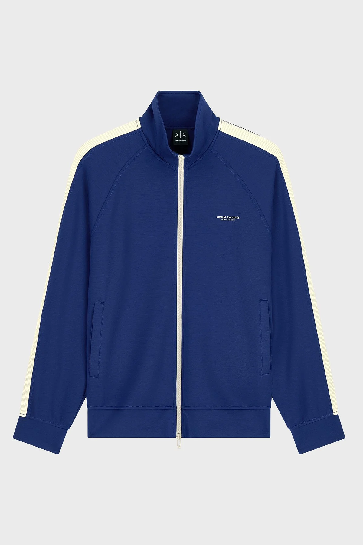 Armani Exchange Logolu Dik Yaka Fermuarlı Erkek Sweat XM002892 AF19936 UB095 Mavi - 4
