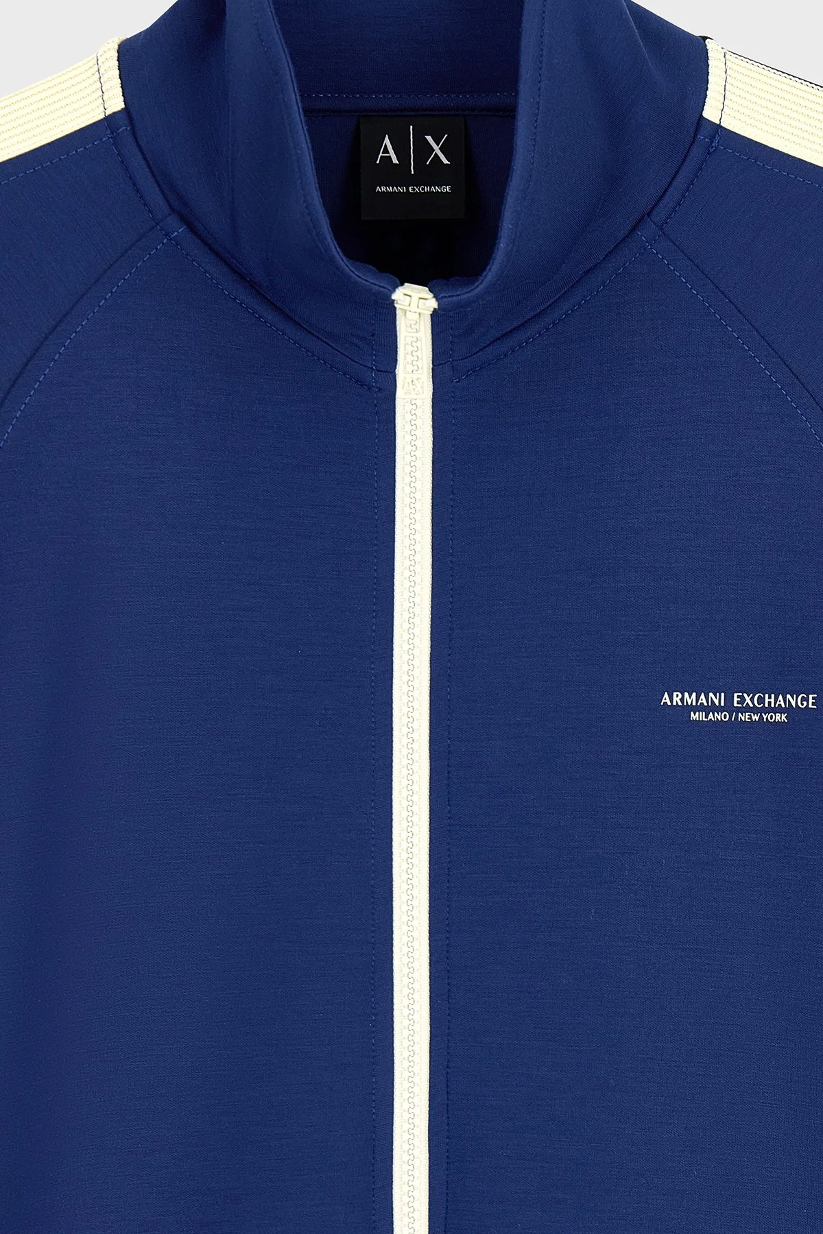 Armani Exchange Logolu Dik Yaka Fermuarlı Erkek Sweat XM002892 AF19936 UB095 Mavi - 6