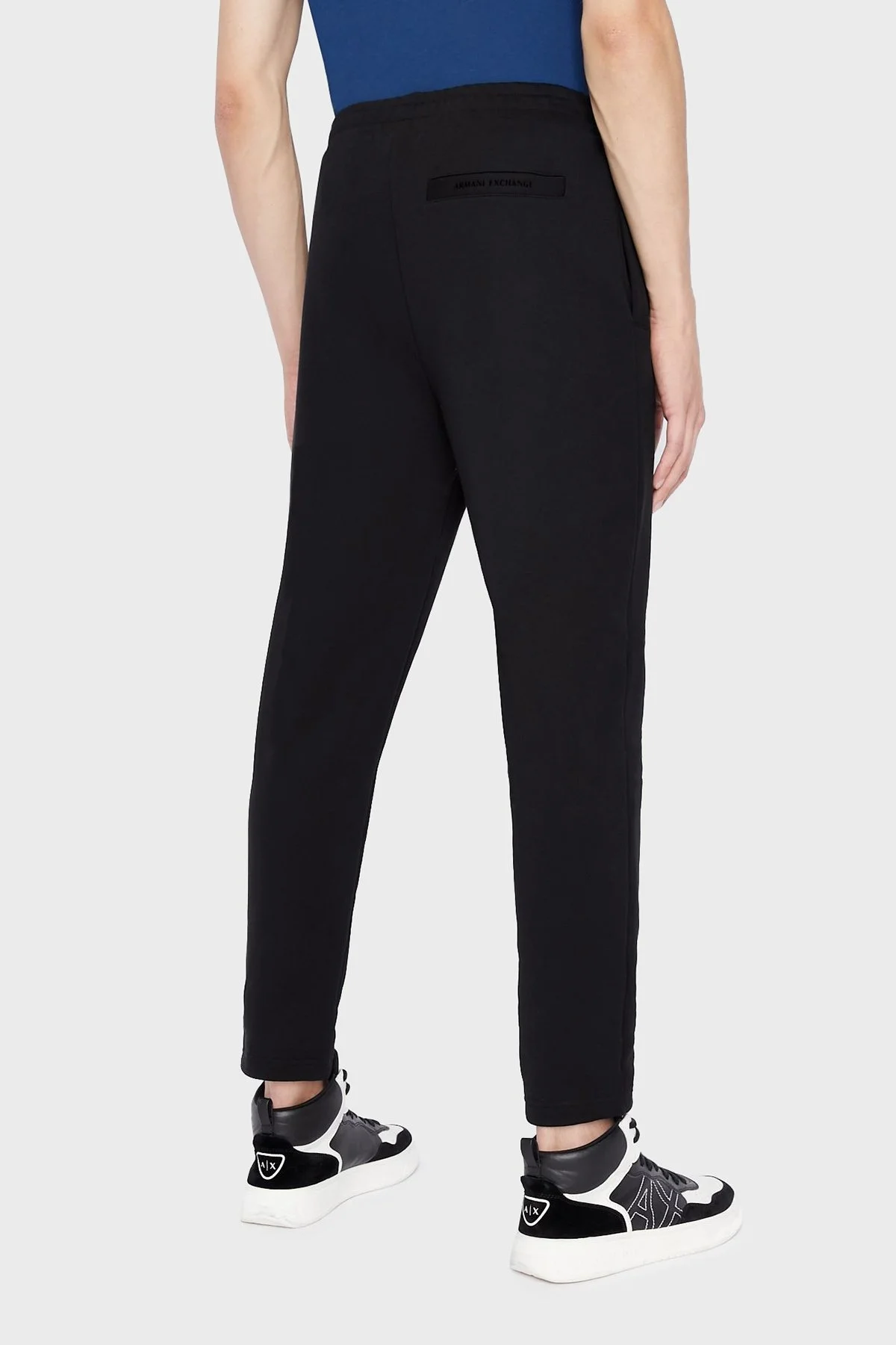 Armani Exchange Logolu Elastik Bel Bantlı Regular Fit Pamuklu Jogger Erkek Pantolon 6LZPAS ZJBWZ 1200 SİYAH - 4
