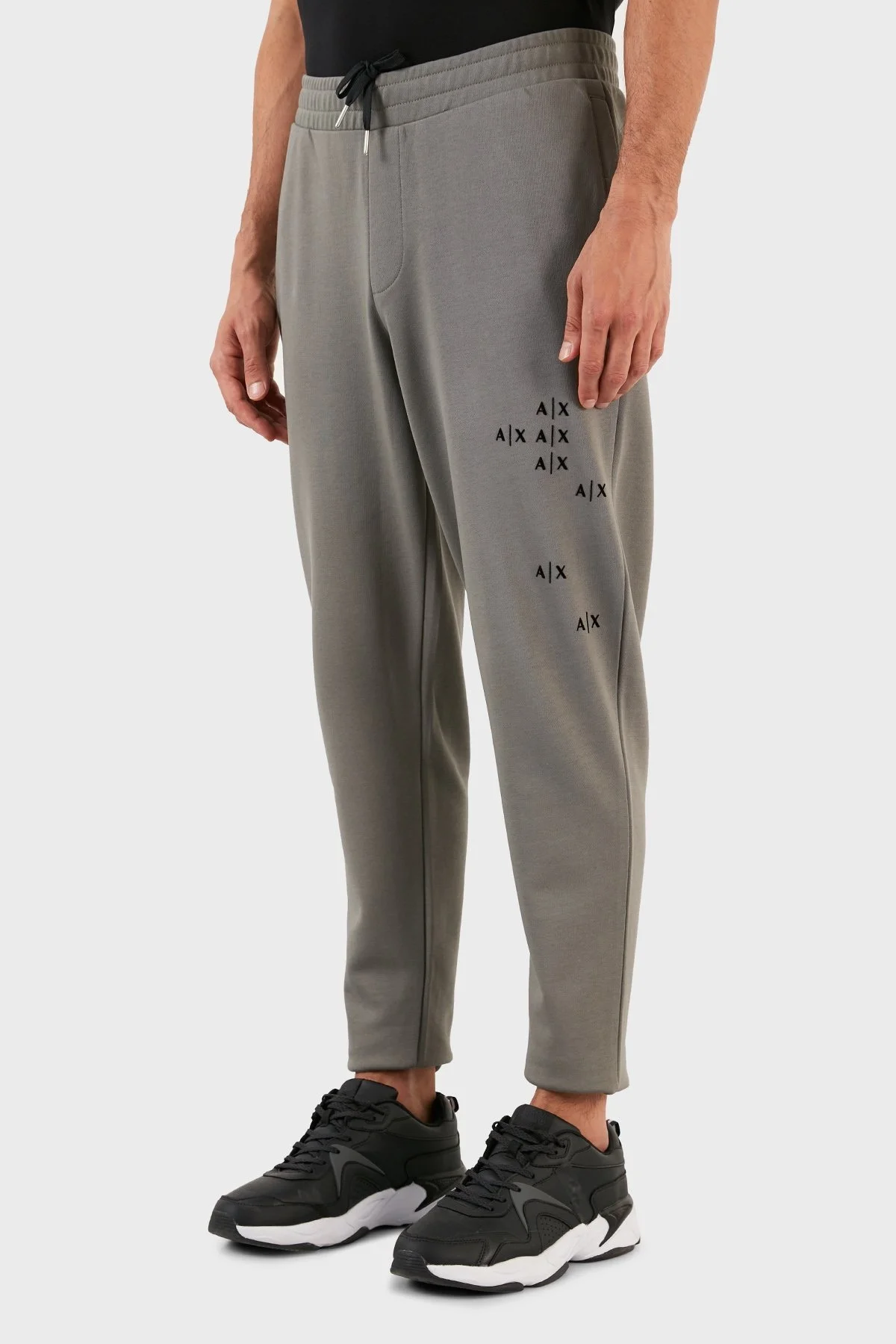 Armani Exchange Logolu Elastik Bel Bantlı Regular Fit Pamuklu Jogger Erkek Pantolon 6LZPAS ZJBWZ 1979 GRİ - 10