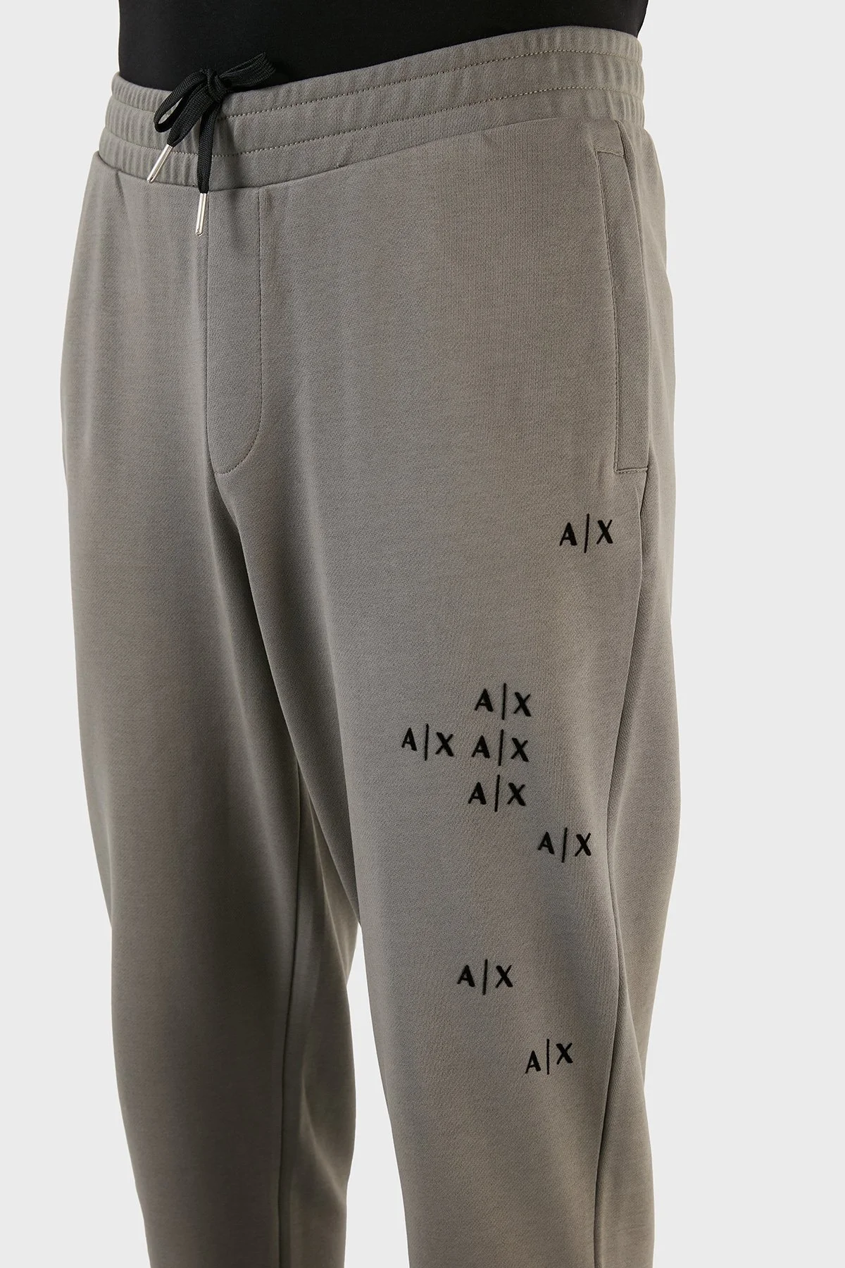 Armani Exchange Logolu Elastik Bel Bantlı Regular Fit Pamuklu Jogger Erkek Pantolon 6LZPAS ZJBWZ 1979 GRİ - 12