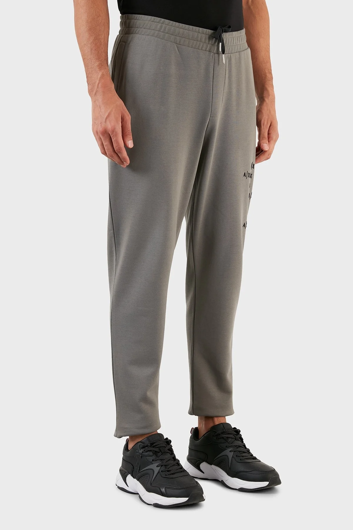 Armani Exchange Logolu Elastik Bel Bantlı Regular Fit Pamuklu Jogger Erkek Pantolon 6LZPAS ZJBWZ 1979 GRİ - 14