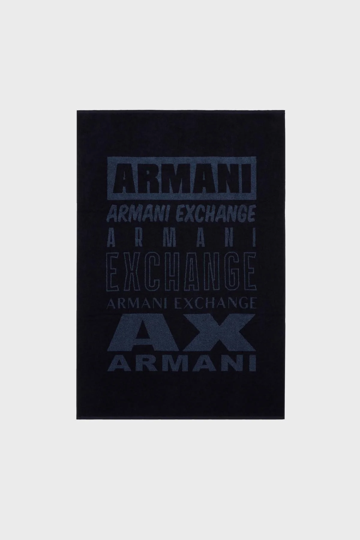 Armani Exchange Logolu Pamuklu 105*150 cm Erkek Plaj Havlusu 953046 4R602 62636 LACİVERT - 2