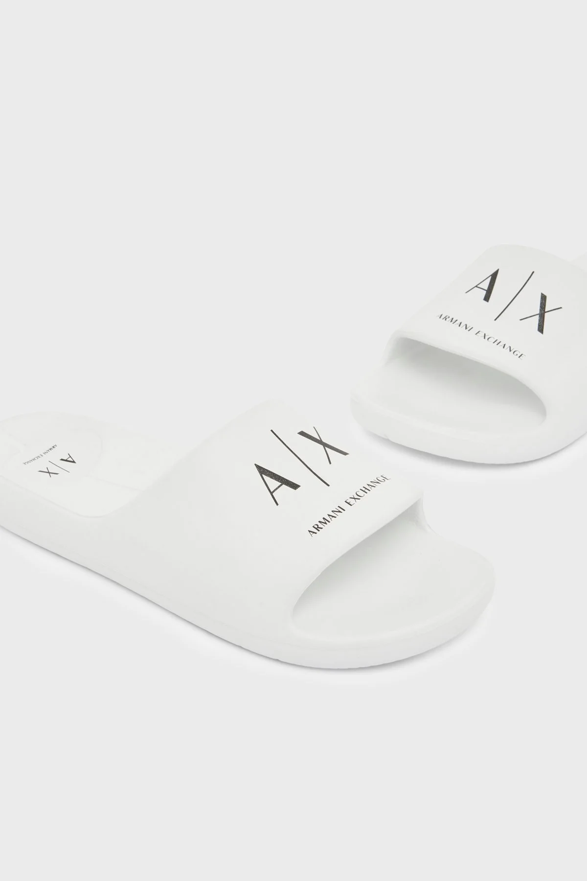 Armani Exchange Logolu Erkek Terlik XM002744 AF23456 M0028 BEYAZ-SİYAH - 4
