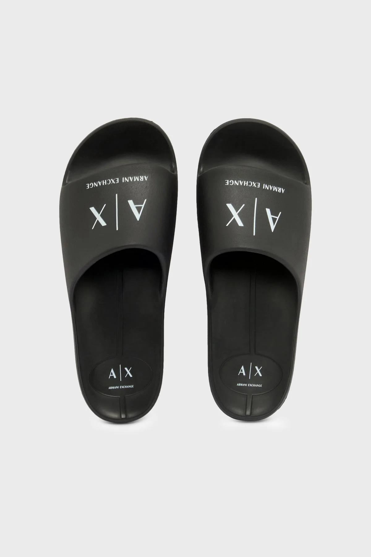 Armani Exchange Logolu Erkek Terlik XM002744 AF23456 MC011 Siyah Beyaz - 3