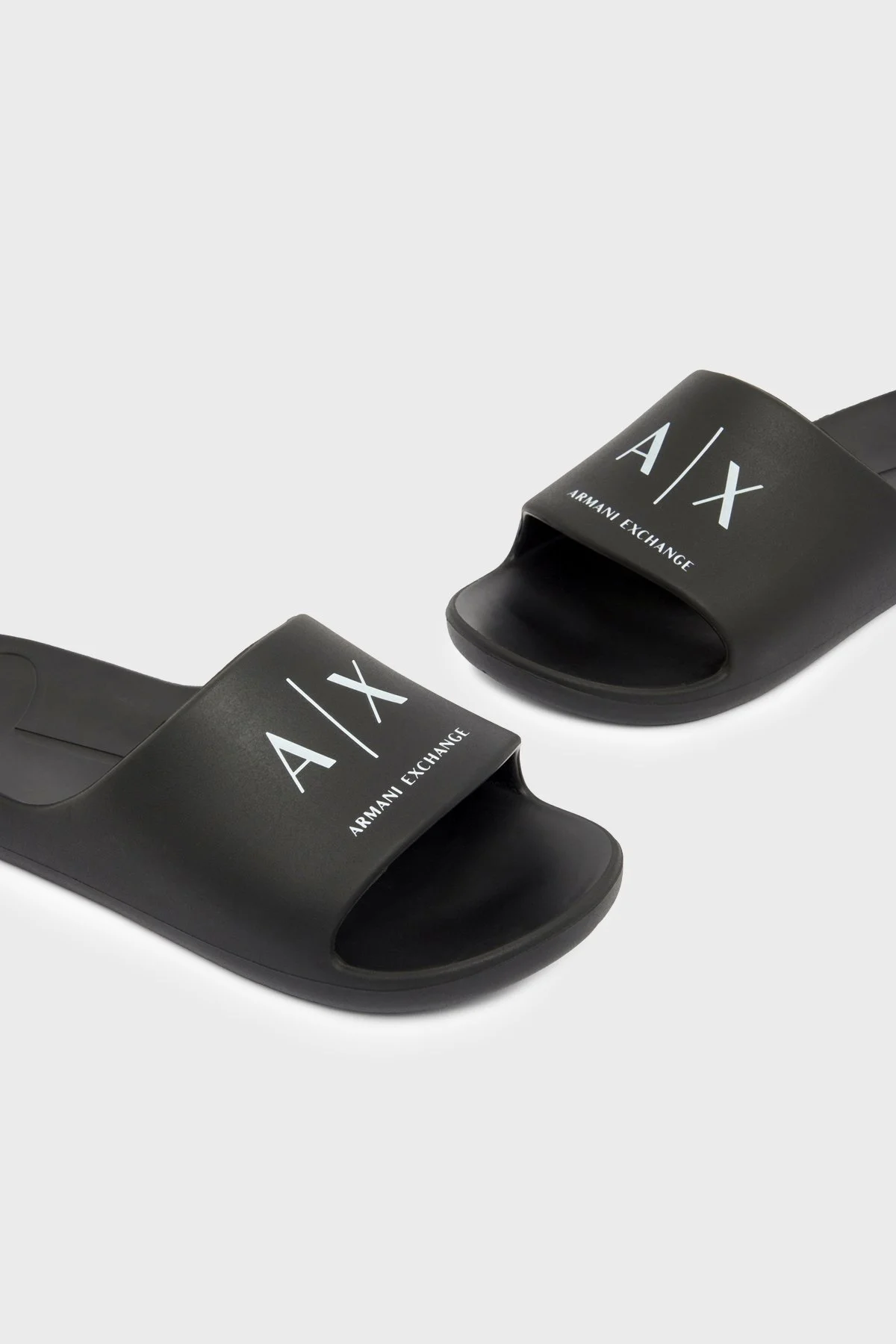 Armani Exchange Logolu Erkek Terlik XM002744 AF23456 MC011 Siyah Beyaz - 4