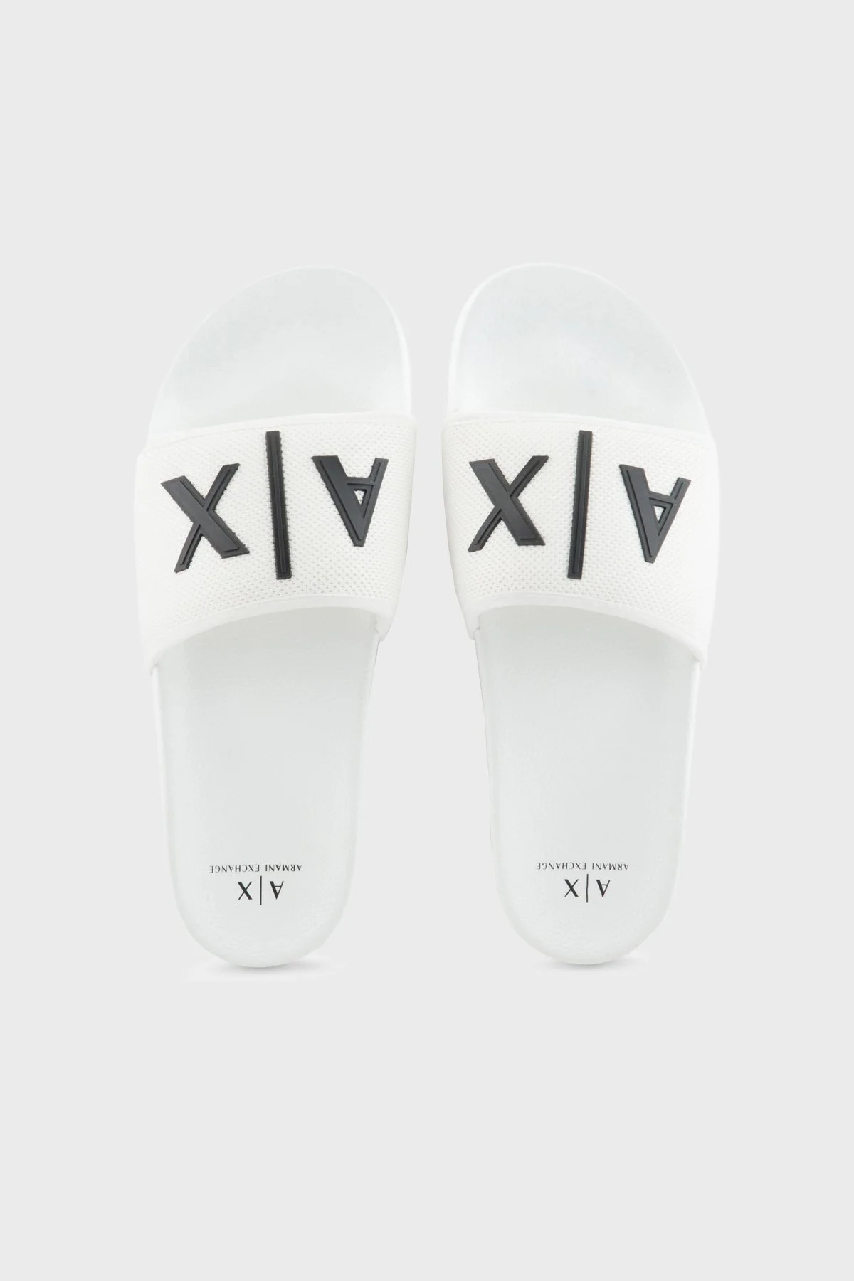 Armani Exchange Logolu Erkek Terlik XUP001 XV820 K488 BEYAZ-SİYAH - 3