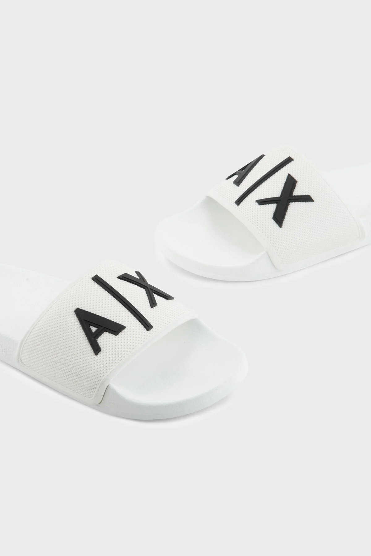Armani Exchange Logolu Erkek Terlik XUP001 XV820 K488 BEYAZ-SİYAH - 4