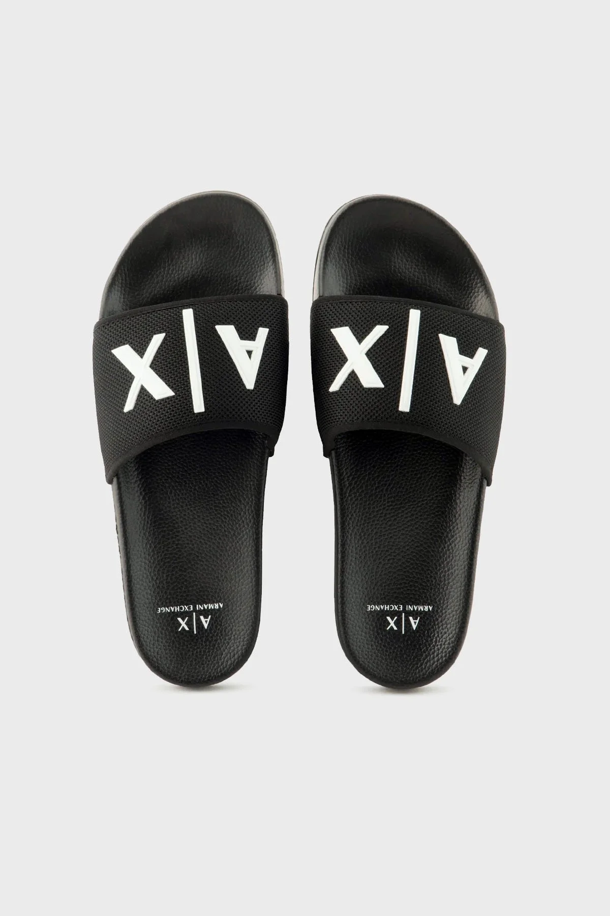 Armani Exchange Logolu Erkek Terlik XUP001 XV820 S277 SİYAH-BEYAZ - 8