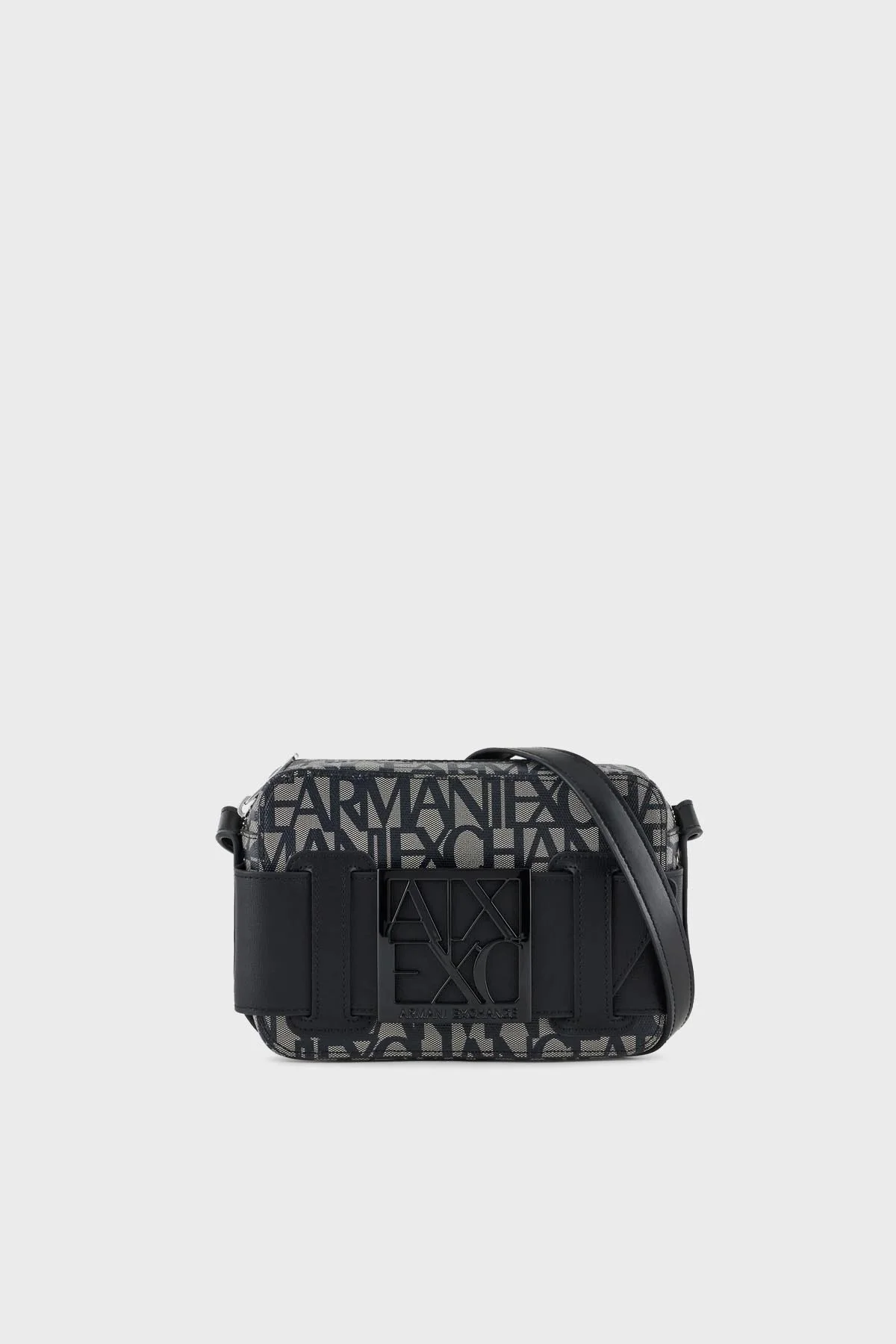 Armani Exchange Logolu Fermuarlı Kadın Çanta 942699 3F742 00850 SİYAH-GRİ - 1