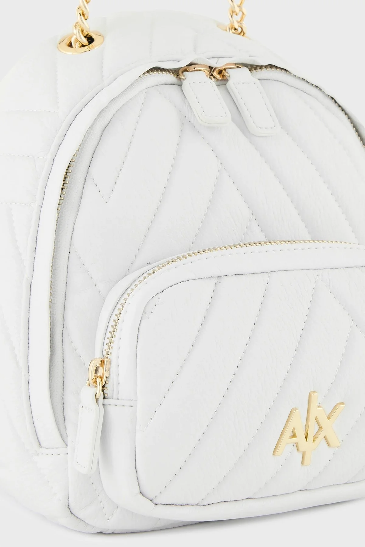 Armani Exchange Logolu Fermuarlı Bayan Sırt Çantası 942889 2F745 47710 BEYAZ - 6
