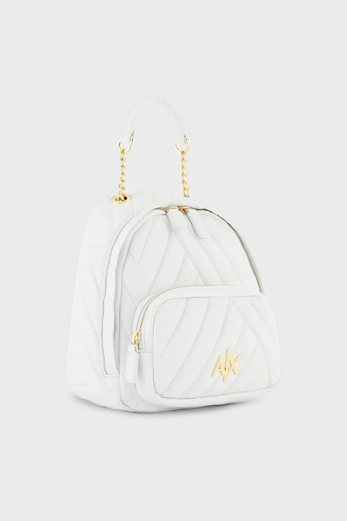Armani Exchange Logolu Fermuarlı Bayan Sırt Çantası 942889 2F745 47710 BEYAZ - 7