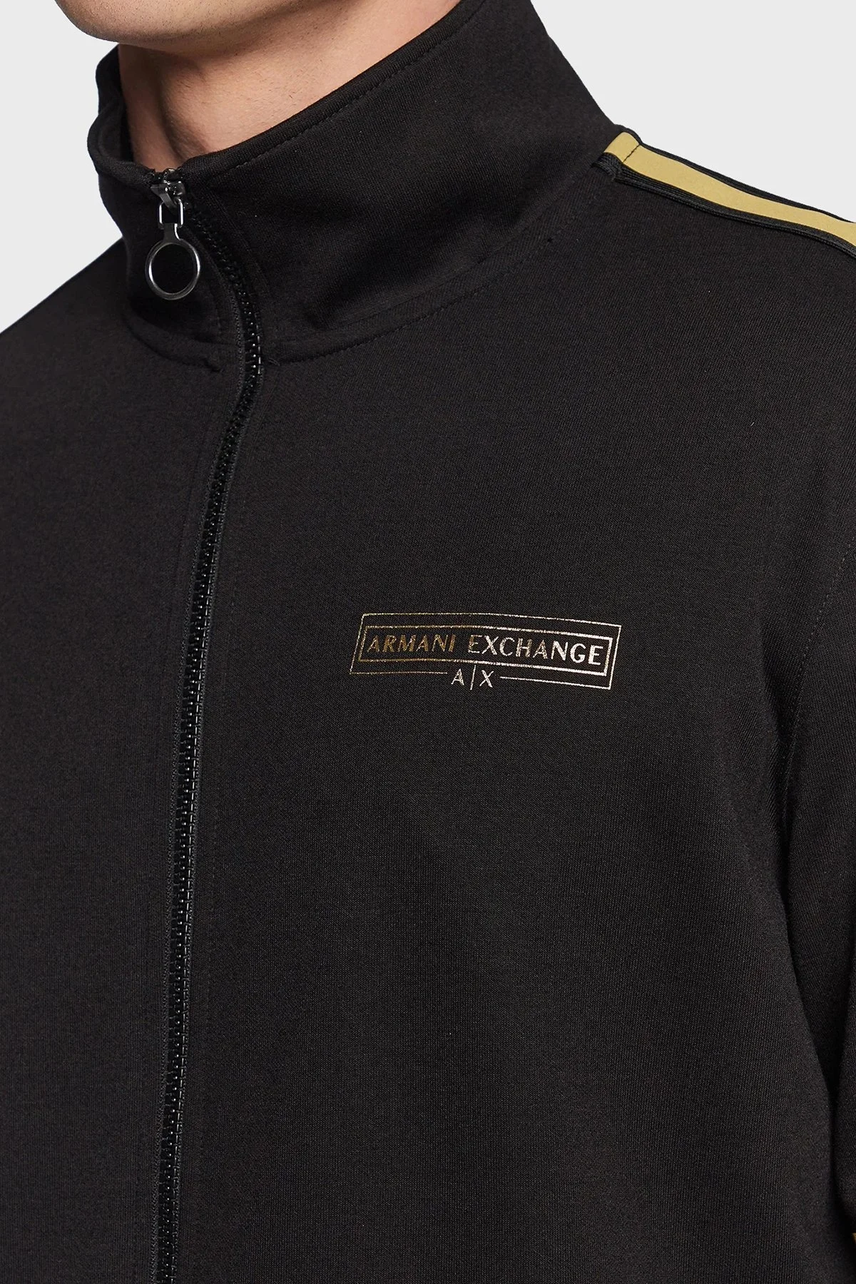 Armani Exchange Logolu Fermuarlı Regular Fit Erkek Sweat 3RZMRA Z9N1Z 1200 SİYAH - 4
