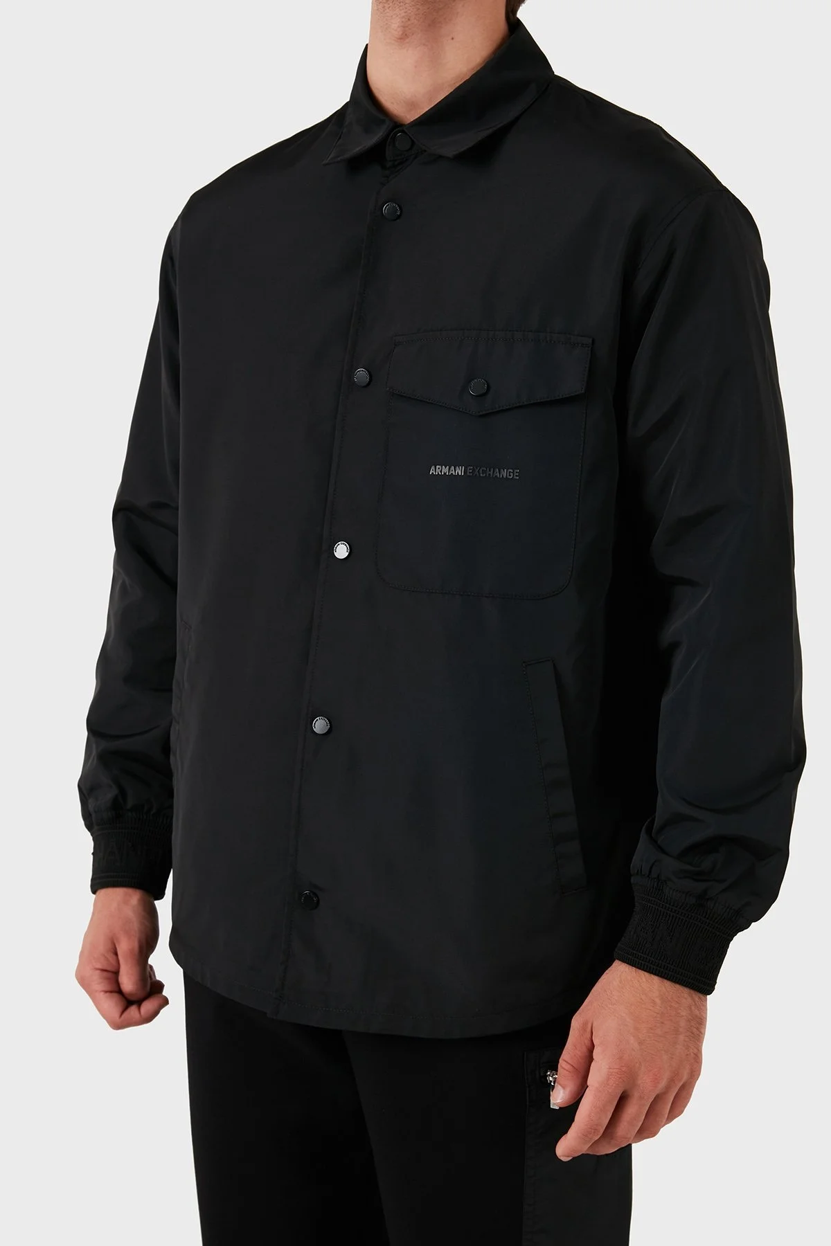 Armani Exchange Logolu Gömlek Yaka Erkek Ceket 6DZBL6 ZN5KZ 1200 SİYAH - 3