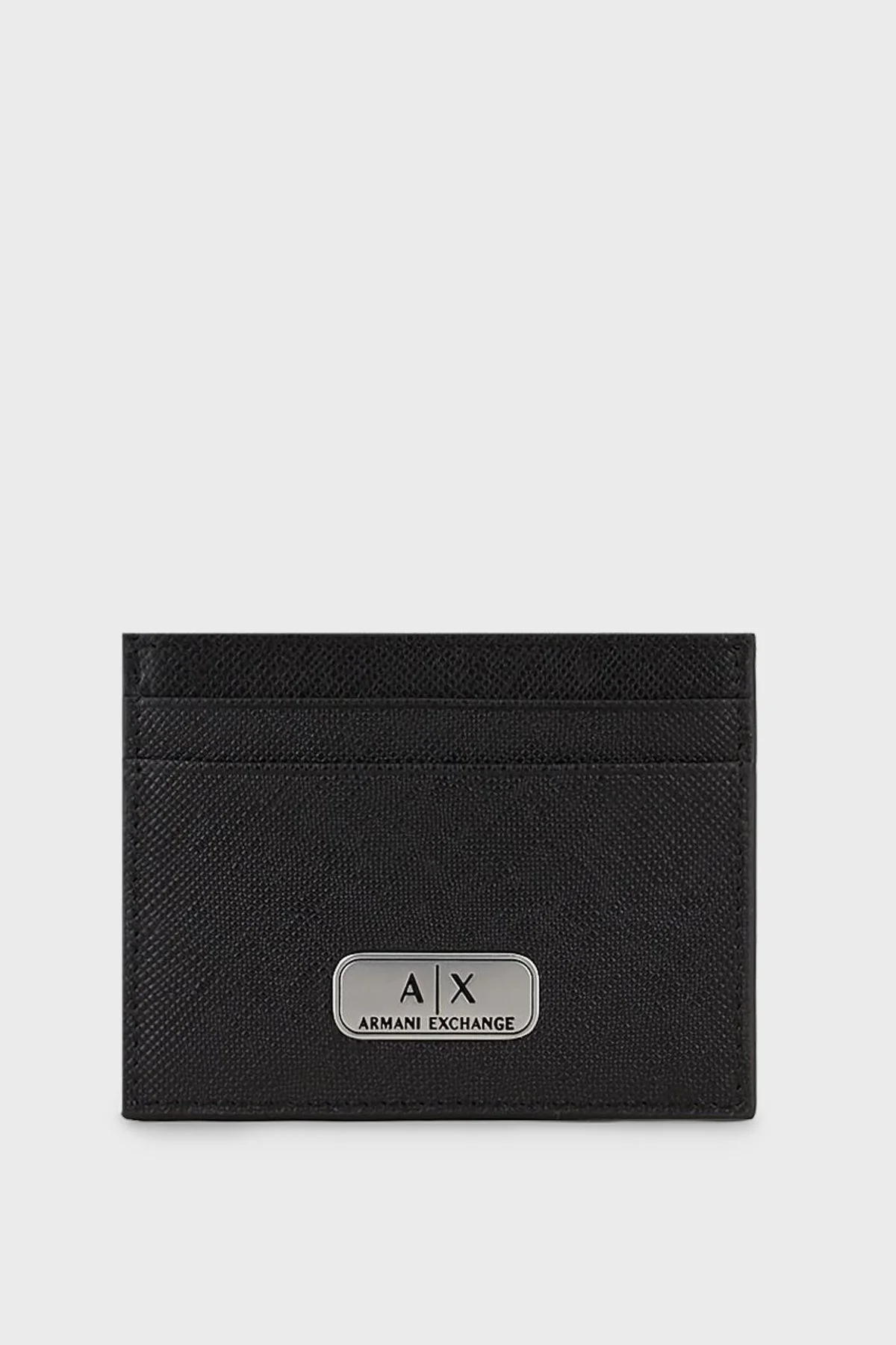Armani Exchange Logolu Hakiki Deri Erkek Kartlık 958053 CC843 00020 SİYAH - 1
