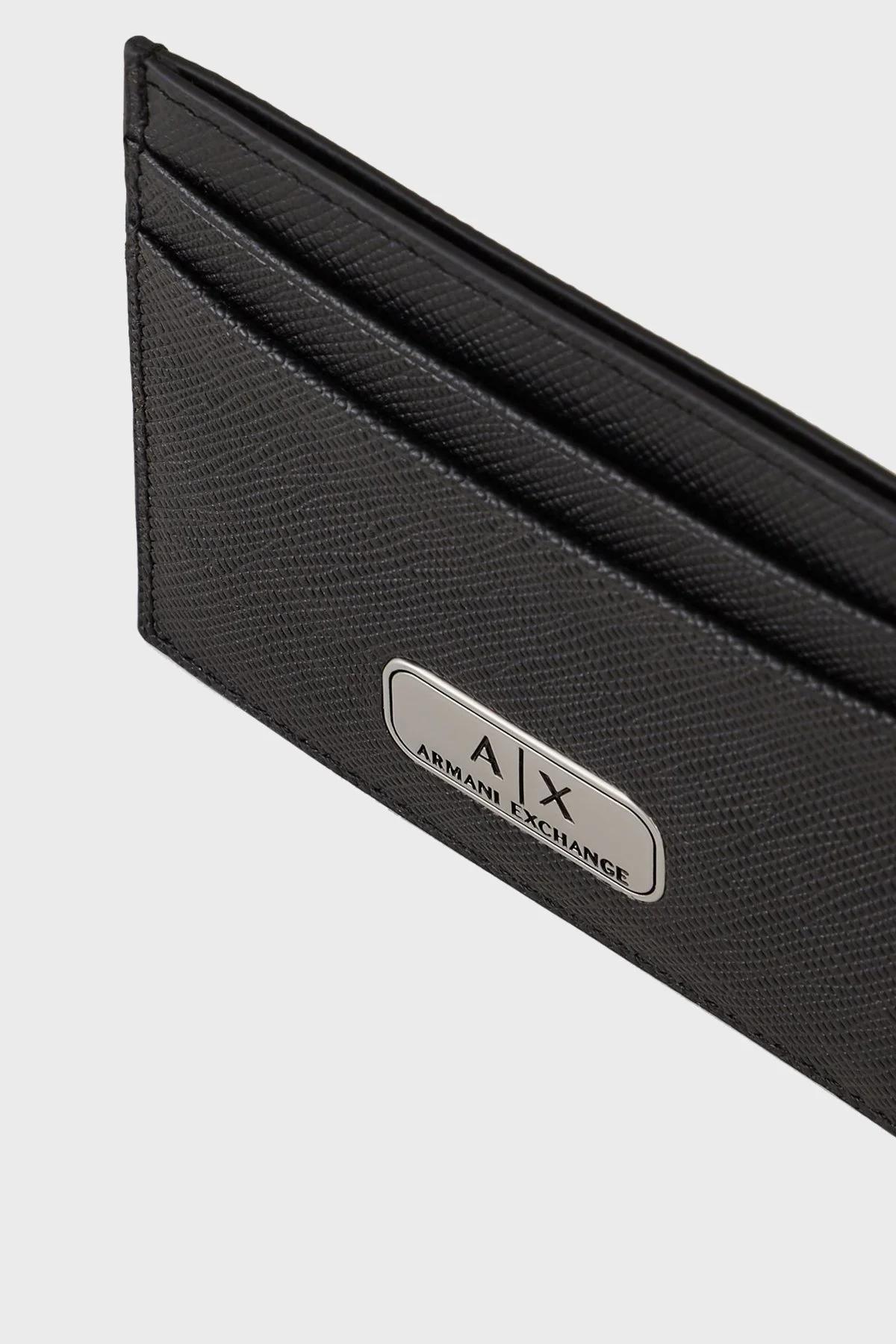 Armani Exchange Logolu Hakiki Deri Erkek Kartlık 958053 CC843 00020 SİYAH - 2