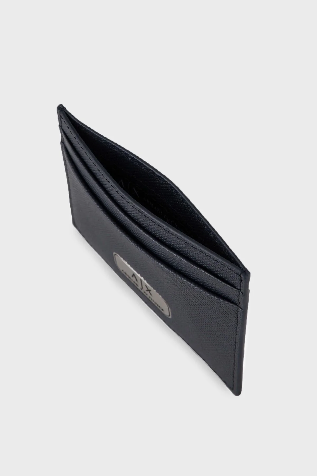 Armani Exchange Logolu Hakiki Deri Erkek Kartlık 958053 CC843 04948 GRİ - 3