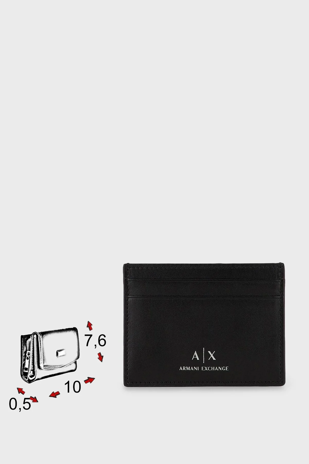 Armani Exchange Logolu Hakiki Deri Erkek Kartlık 958053 CC845 00020 SİYAH - 4