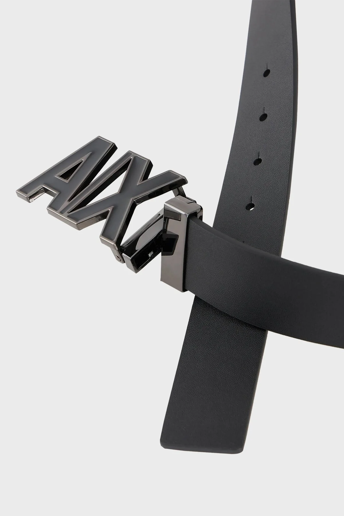 Armani Exchange Logolu Hakiki Deri Erkek Kemer 951374 3F888 05021 SİYAH-GRİ - 2