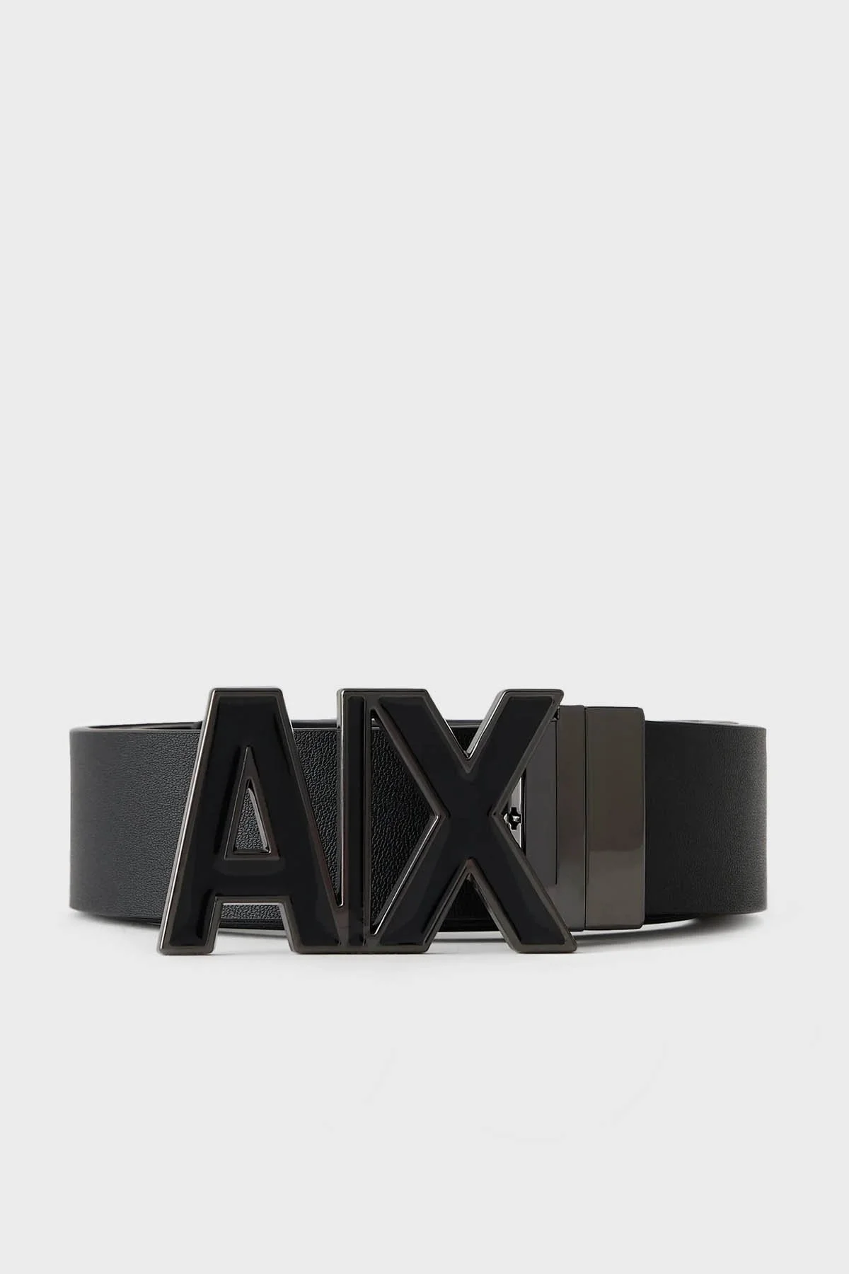 Armani Exchange Logolu Hakiki Deri Erkek Kemer 951374 3F888 05021 SİYAH-GRİ - 3