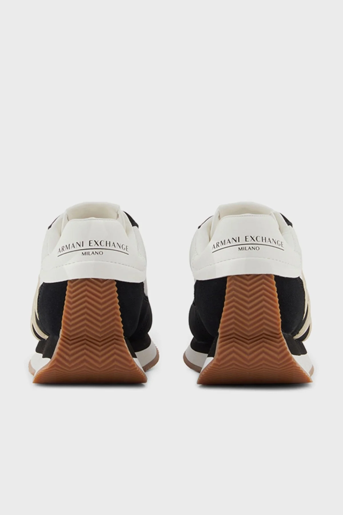 Armani Exchange Logolu Hakiki Deri Paltform Taban Sneaker Bayan Ayakkabı XW002151 AF19396 MC077 SİYAH-GOLD - 4