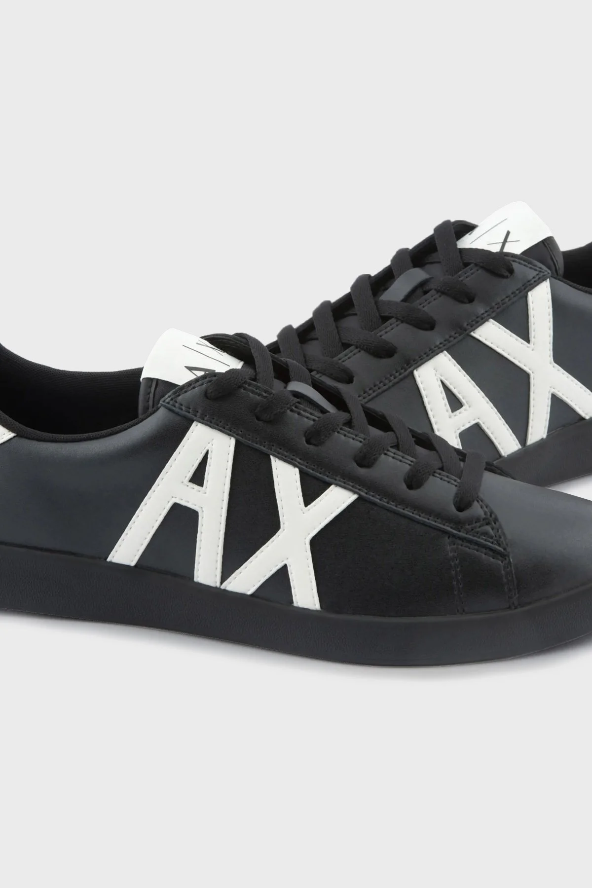 Armani Exchange Logolu Hakiki Deri Sneaker Erkek Ayakkabı XUX016 XCC71 N814 SİYAH - 3