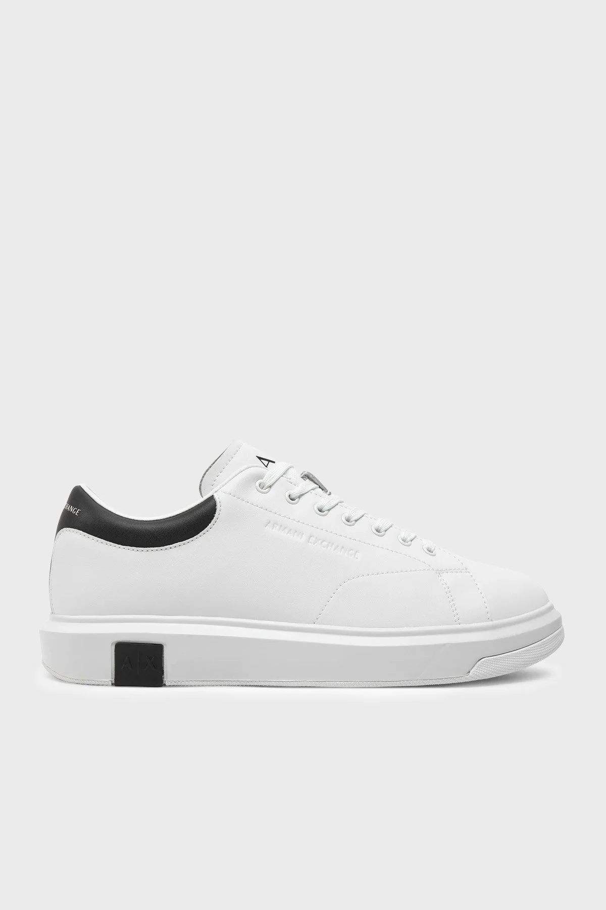 Armani Exchange Logolu Hakiki Deri Sneaker Erkek Ayakkabı XUX123 XV534 ECRU EKRU - 1