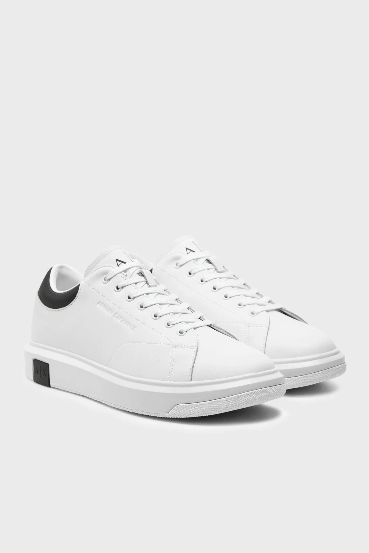 Armani Exchange Logolu Hakiki Deri Sneaker Erkek Ayakkabı XUX123 XV534 ECRU EKRU - 2