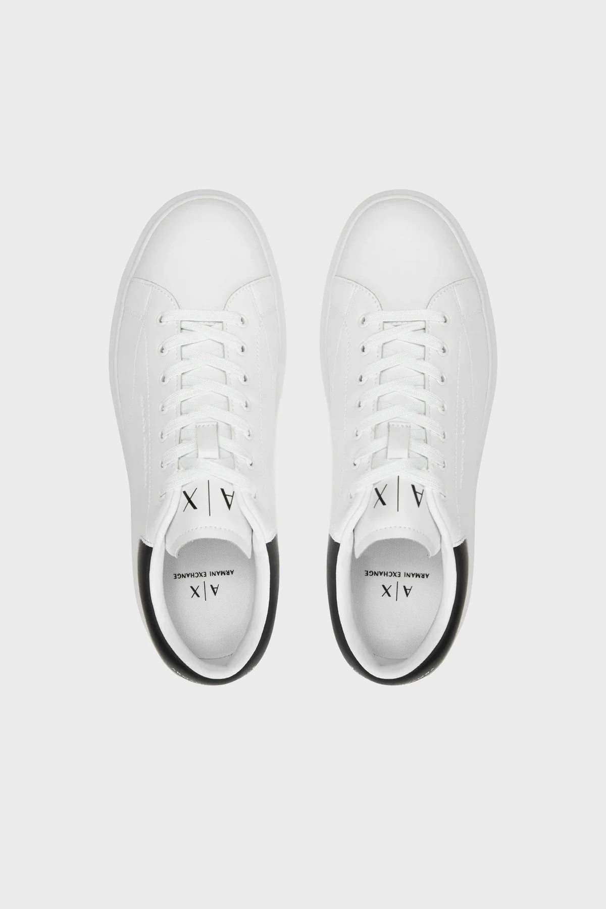 Armani Exchange Logolu Hakiki Deri Sneaker Erkek Ayakkabı XUX123 XV534 ECRU EKRU - 3
