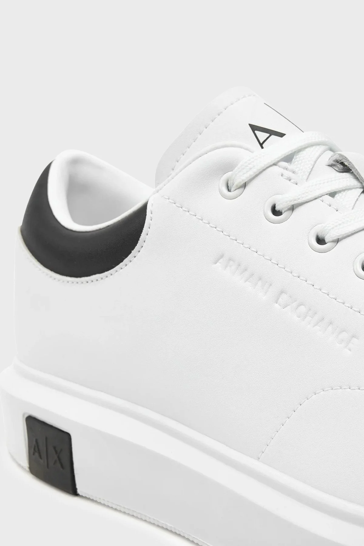 Armani Exchange Logolu Hakiki Deri Sneaker Erkek Ayakkabı XUX123 XV534 ECRU EKRU - 6
