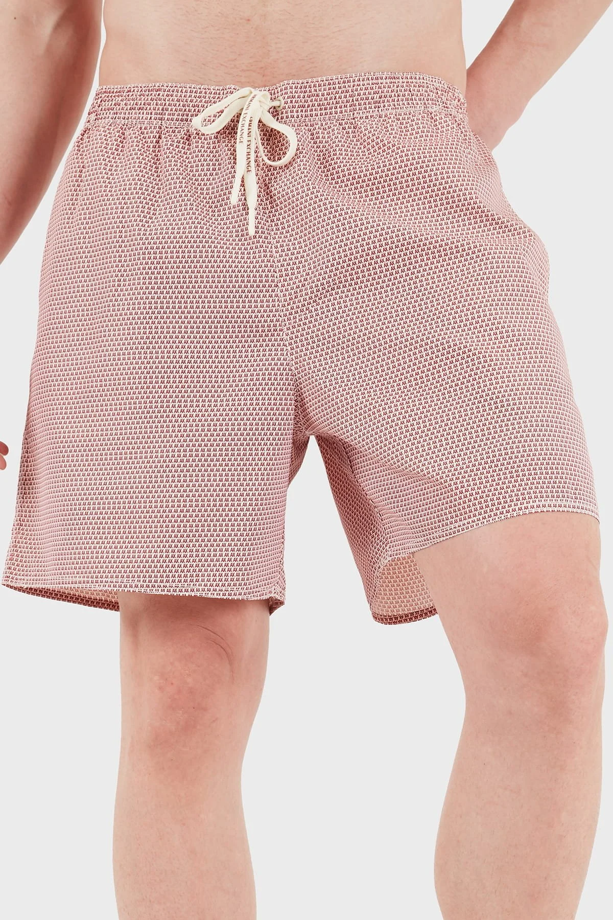 Armani Exchange Logolu Hızlı Kuruyan Erkek Mayo Short XM000832 AF22577 F1169 KIRMIZI-BEYAZ - 1