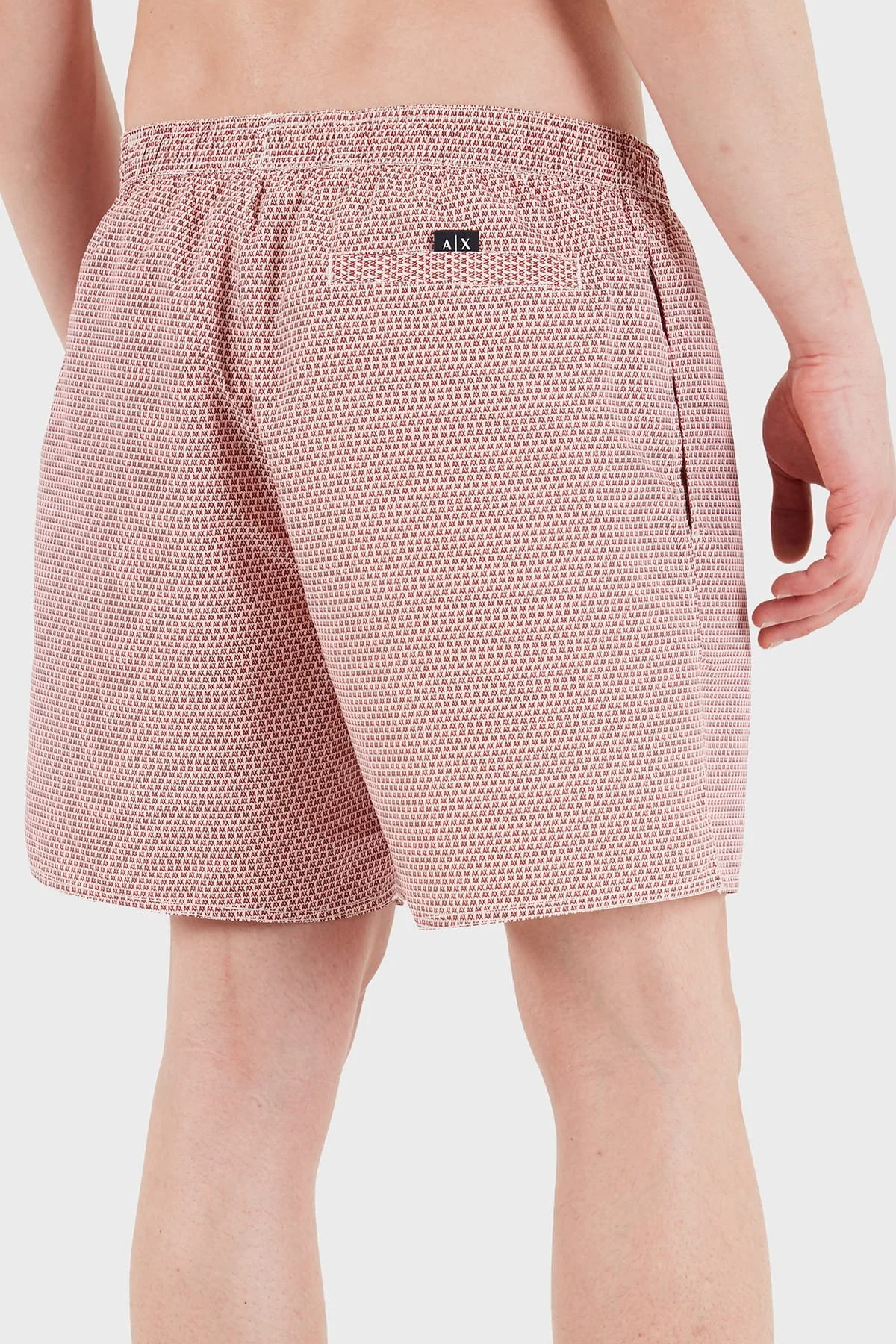 Armani Exchange Logolu Hızlı Kuruyan Erkek Mayo Short XM000832 AF22577 F1169 KIRMIZI-BEYAZ - 3
