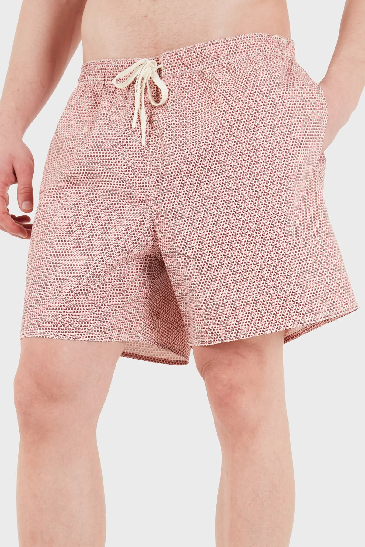 Armani Exchange Logolu Hızlı Kuruyan Erkek Mayo Short XM000832 AF22577 F1169 KIRMIZI-BEYAZ - 4