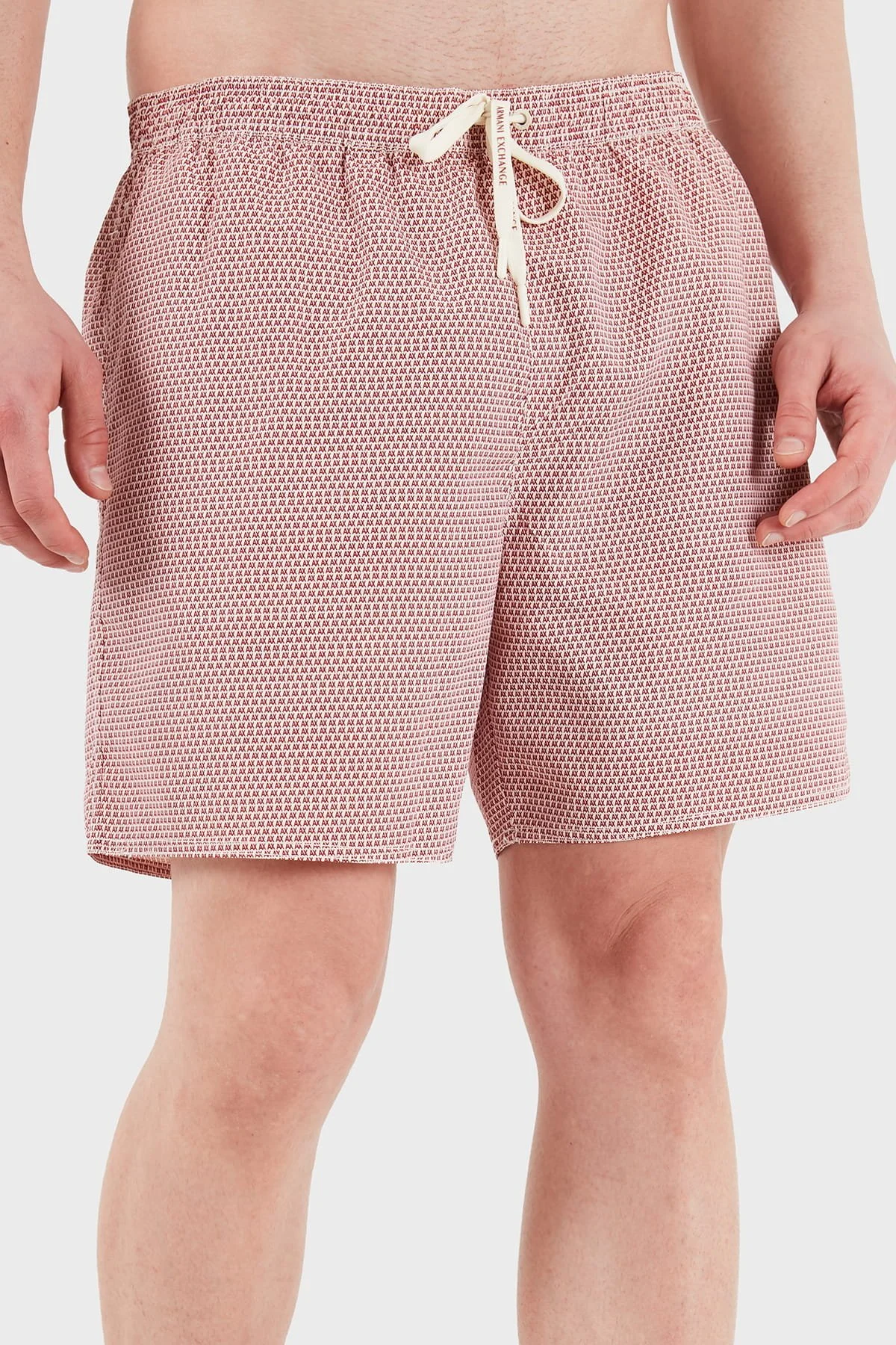 Armani Exchange Logolu Hızlı Kuruyan Erkek Mayo Short XM000832 AF22577 F1169 KIRMIZI-BEYAZ - 5