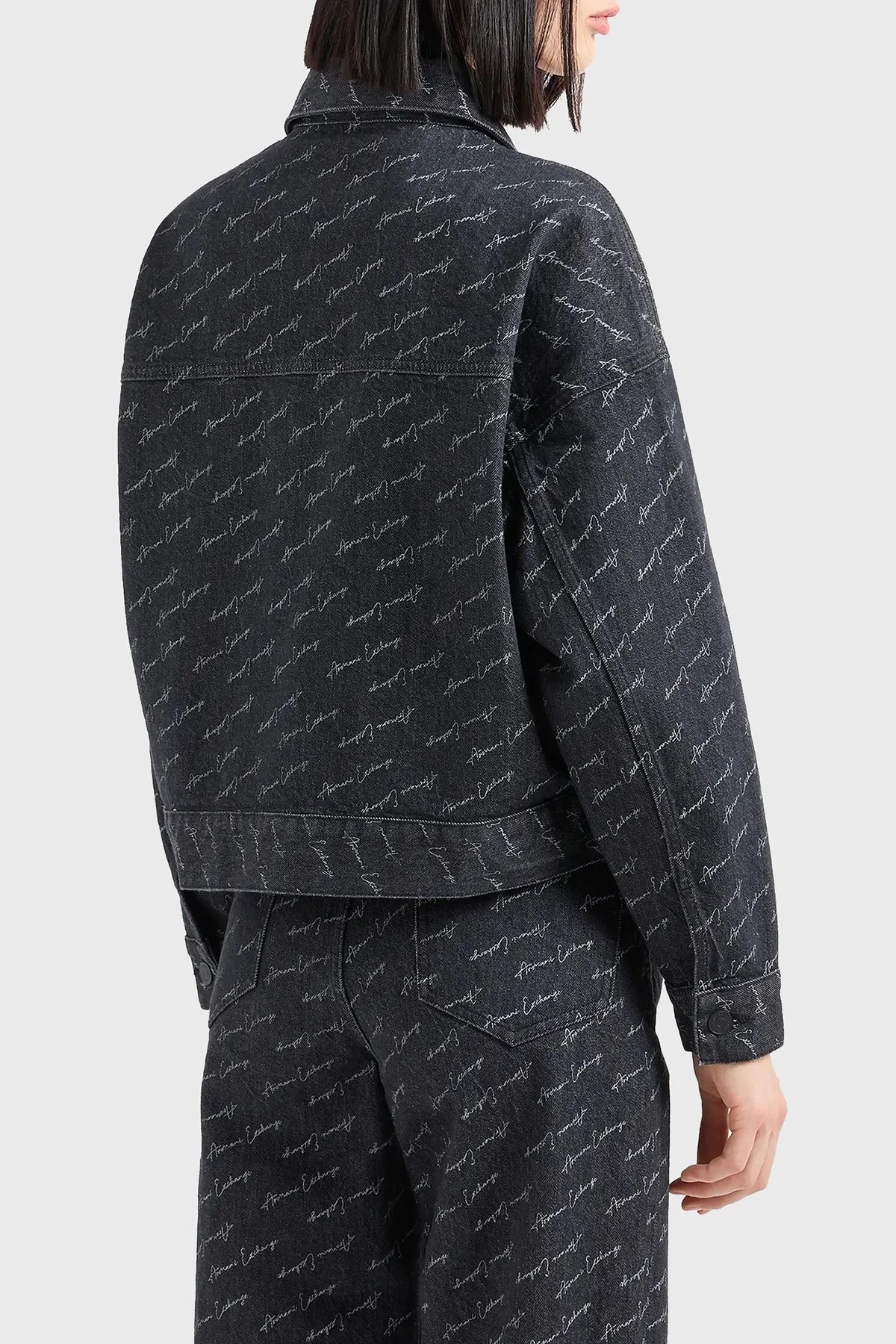Armani Exchange Logolu Jakarlı Bayan Ceket 6DYB20 Y18BZ 42AC SİYAH - 2