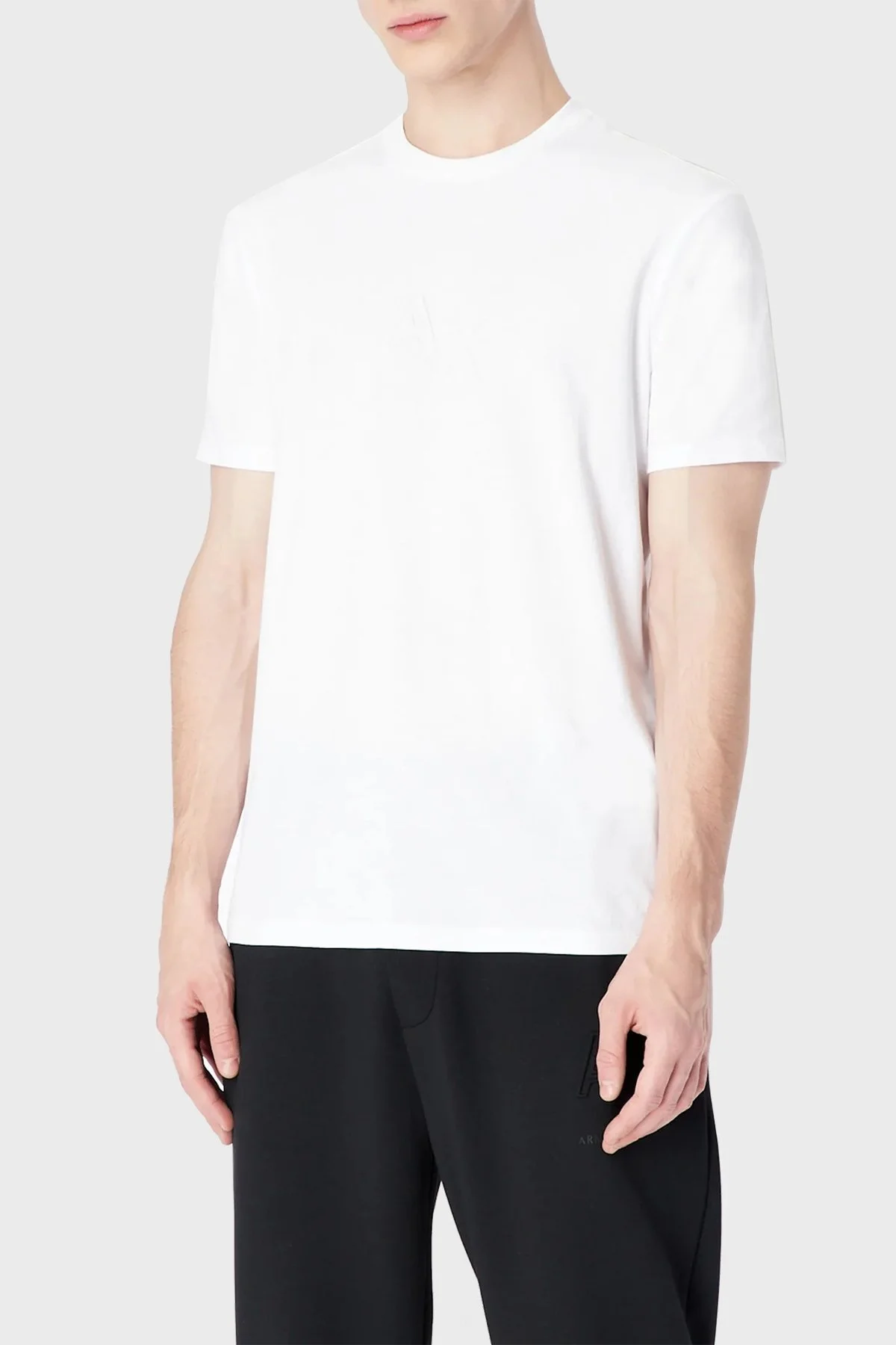 Armani Exchange Logolu Jarse Pamuklu Bisiklet Yaka Regular Fit Erkek T Shirt 3RZTHJ ZJBYZ 1100 BEYAZ - 1