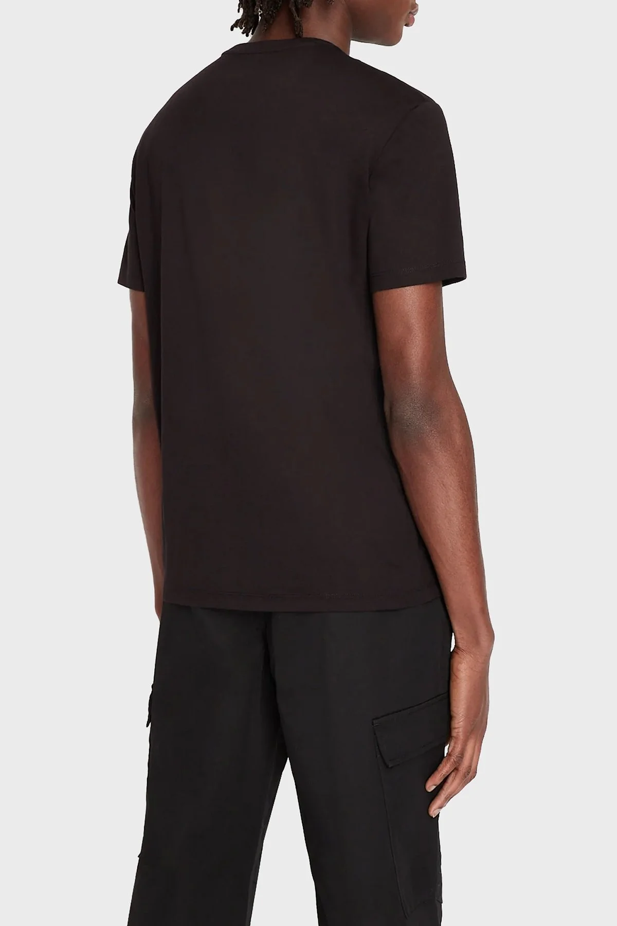 Armani Exchange Logolu Jarse Pamuklu Bisiklet Yaka Regular Fit Erkek T Shirt 3RZTHJ ZJBYZ 1200 SİYAH - 2