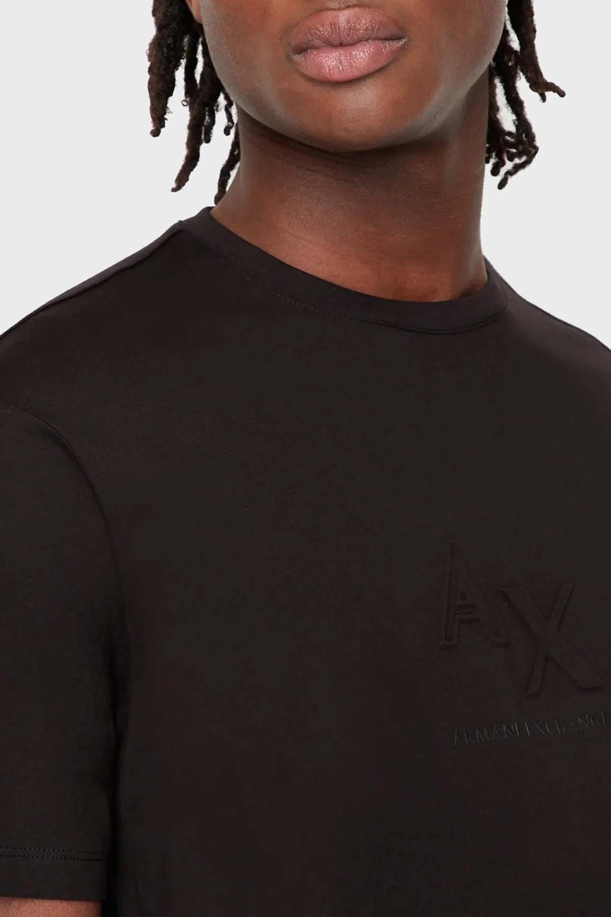 Armani Exchange Logolu Jarse Pamuklu Bisiklet Yaka Regular Fit Erkek T Shirt 3RZTHJ ZJBYZ 1200 SİYAH - 4