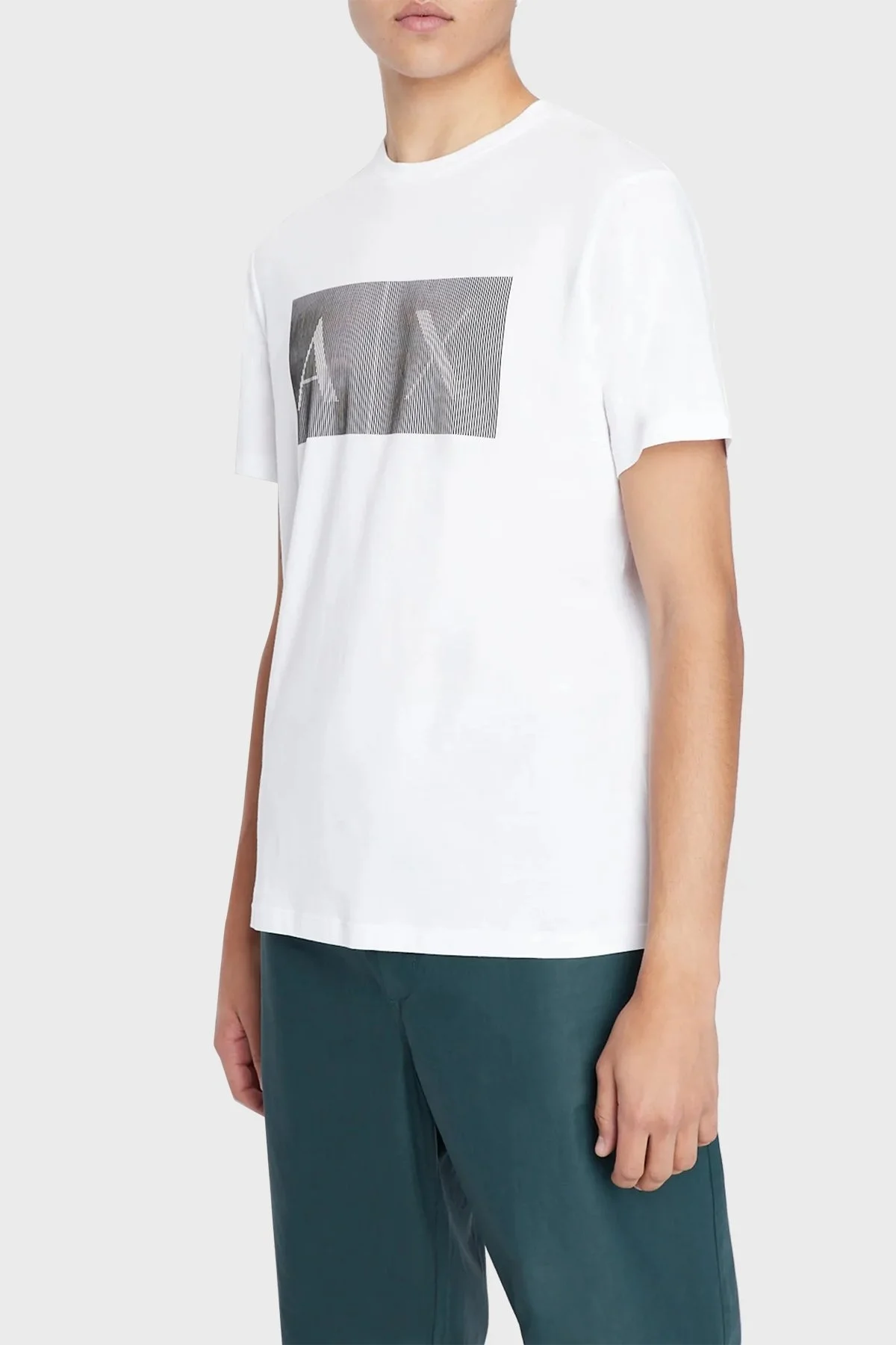 Armani Exchange Logolu Jarse Pamuklu Bisiklet Yaka Regular Fit Erkek T Shirt 3RZTHT ZJBYZ 1100 BEYAZ - 3