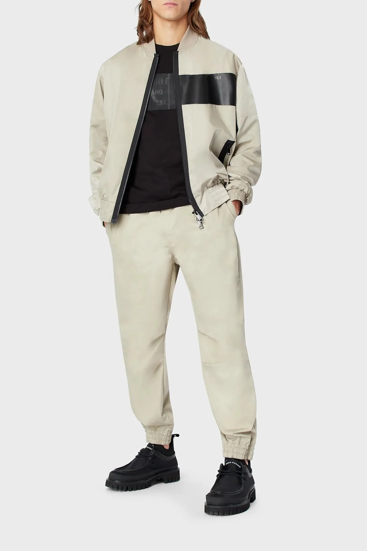 Armani Exchange Logolu Jarse Pamuklu Bisiklet Yaka Regular Fit Erkek T Shirt 3RZTHT ZJBYZ 1200 SİYAH - 3