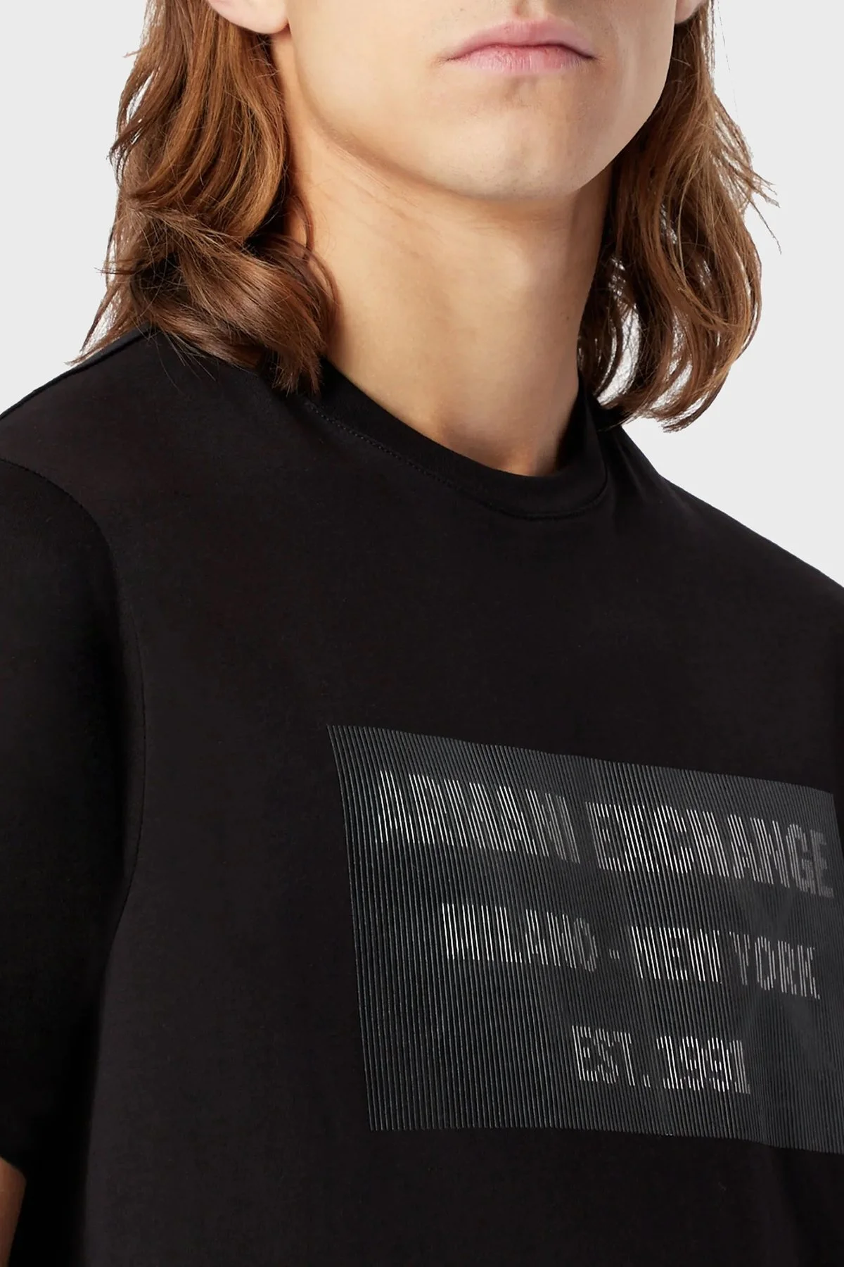 Armani Exchange Logolu Jarse Pamuklu Bisiklet Yaka Regular Fit Erkek T Shirt 3RZTHT ZJBYZ 1200 SİYAH - 4